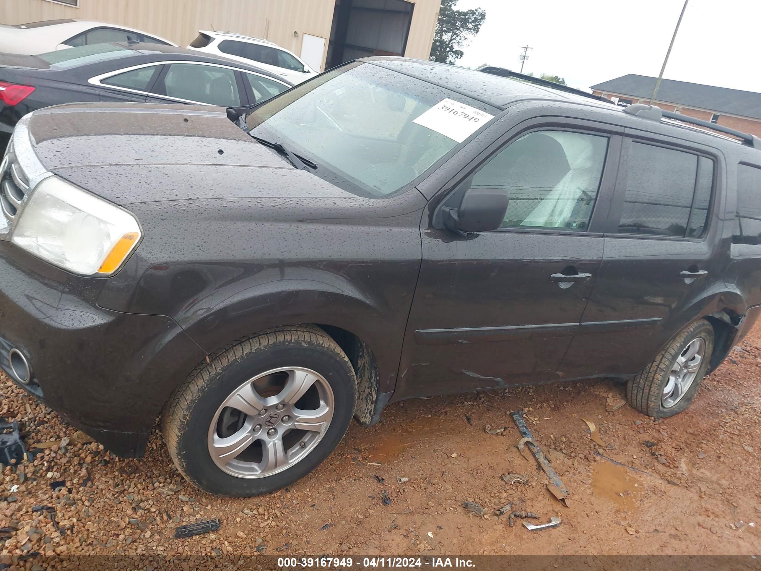 2012 Honda Pilot Ex-L vin: 5FNYF3H58CB010526