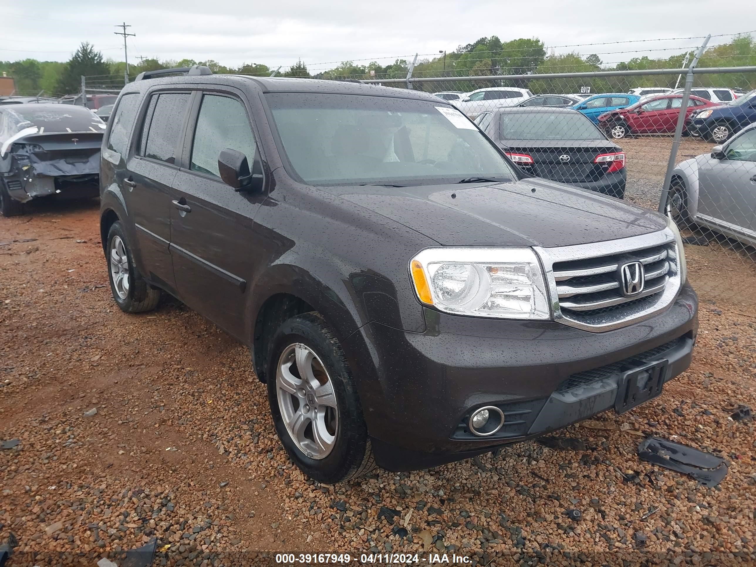 2012 Honda Pilot Ex-L vin: 5FNYF3H58CB010526