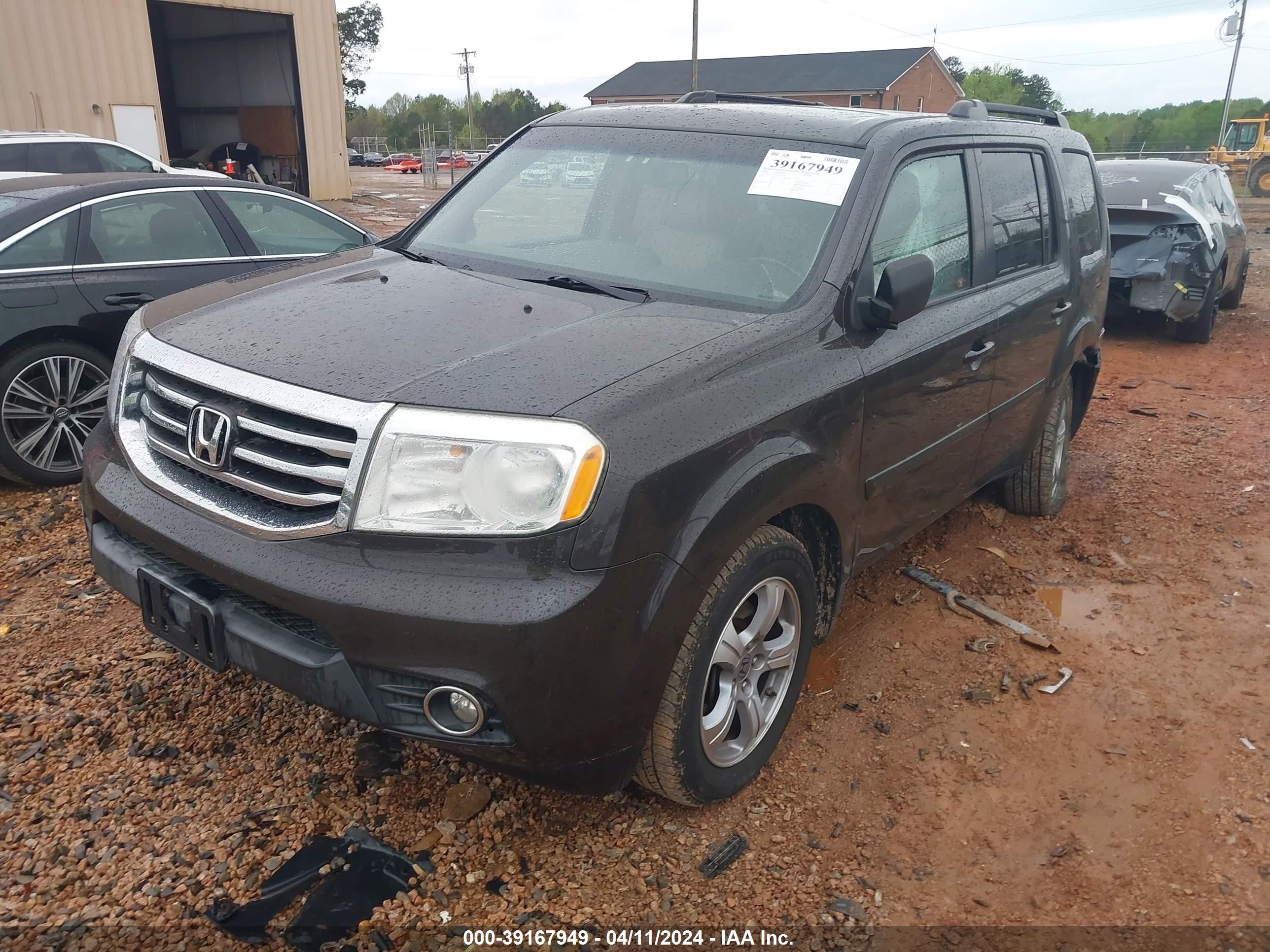 2012 Honda Pilot Ex-L vin: 5FNYF3H58CB010526