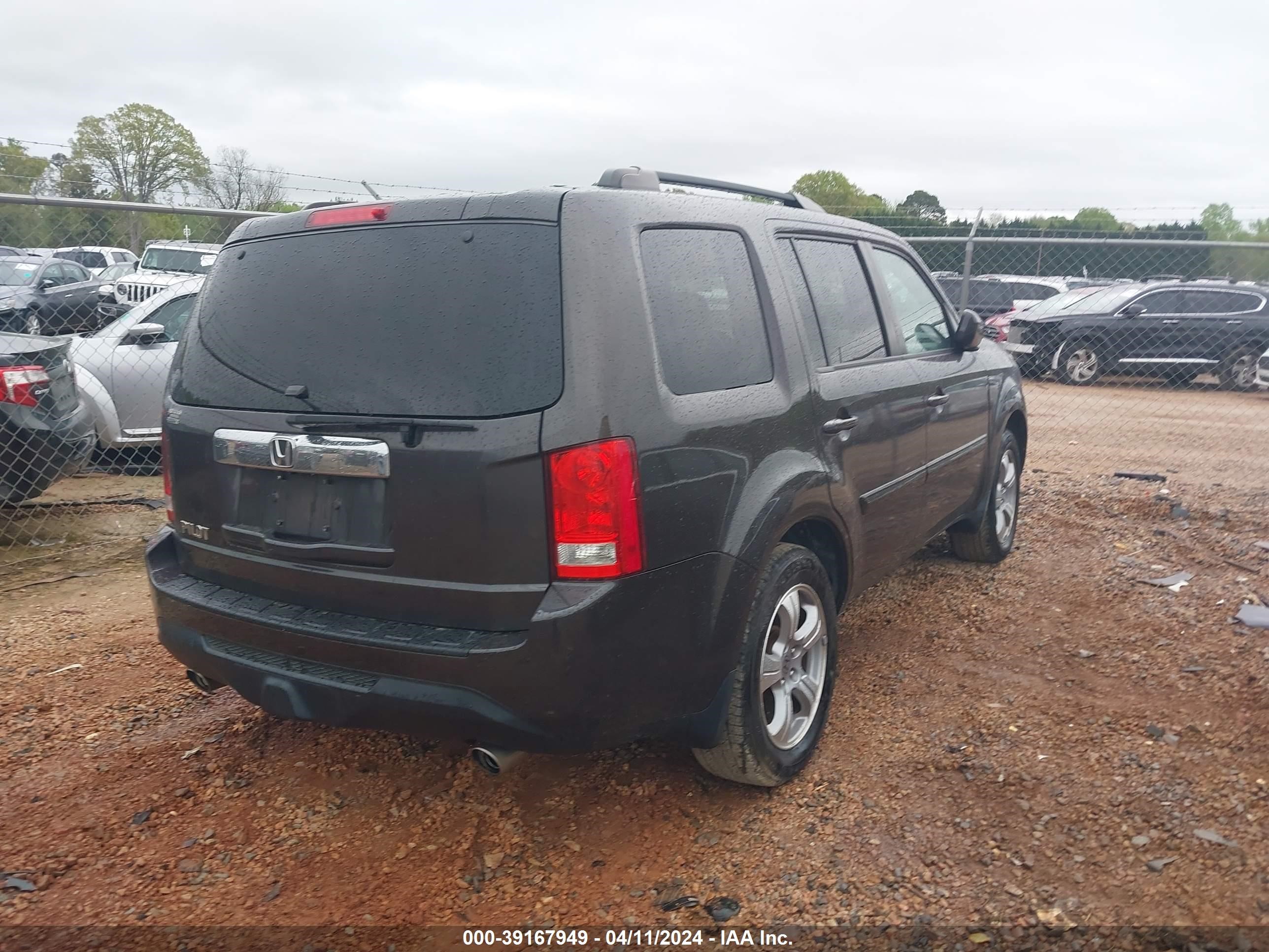 2012 Honda Pilot Ex-L vin: 5FNYF3H58CB010526