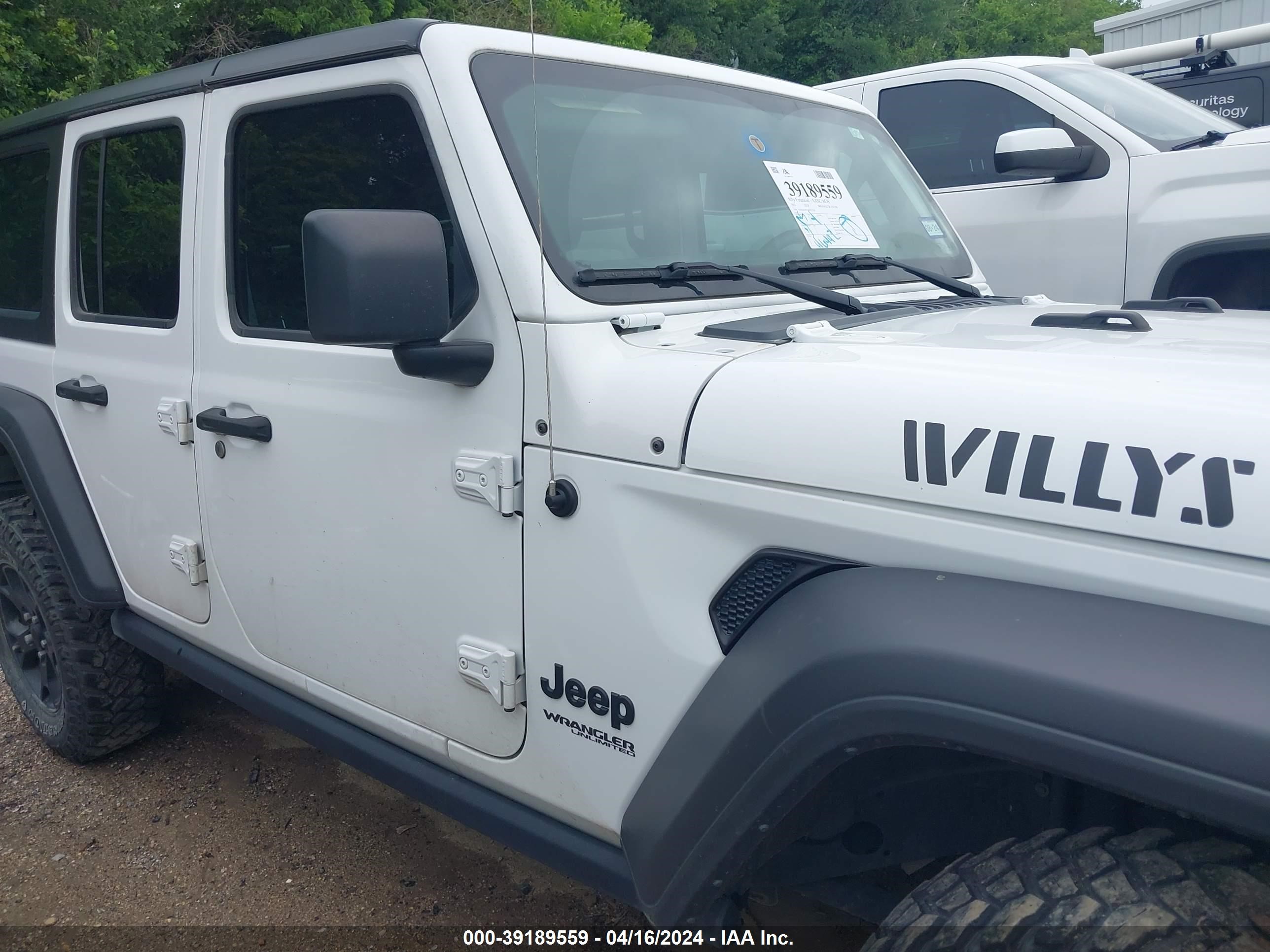 2021 Jeep Wrangler Unlimited Willys 4X4 vin: 1C4HJXDN7MW832338