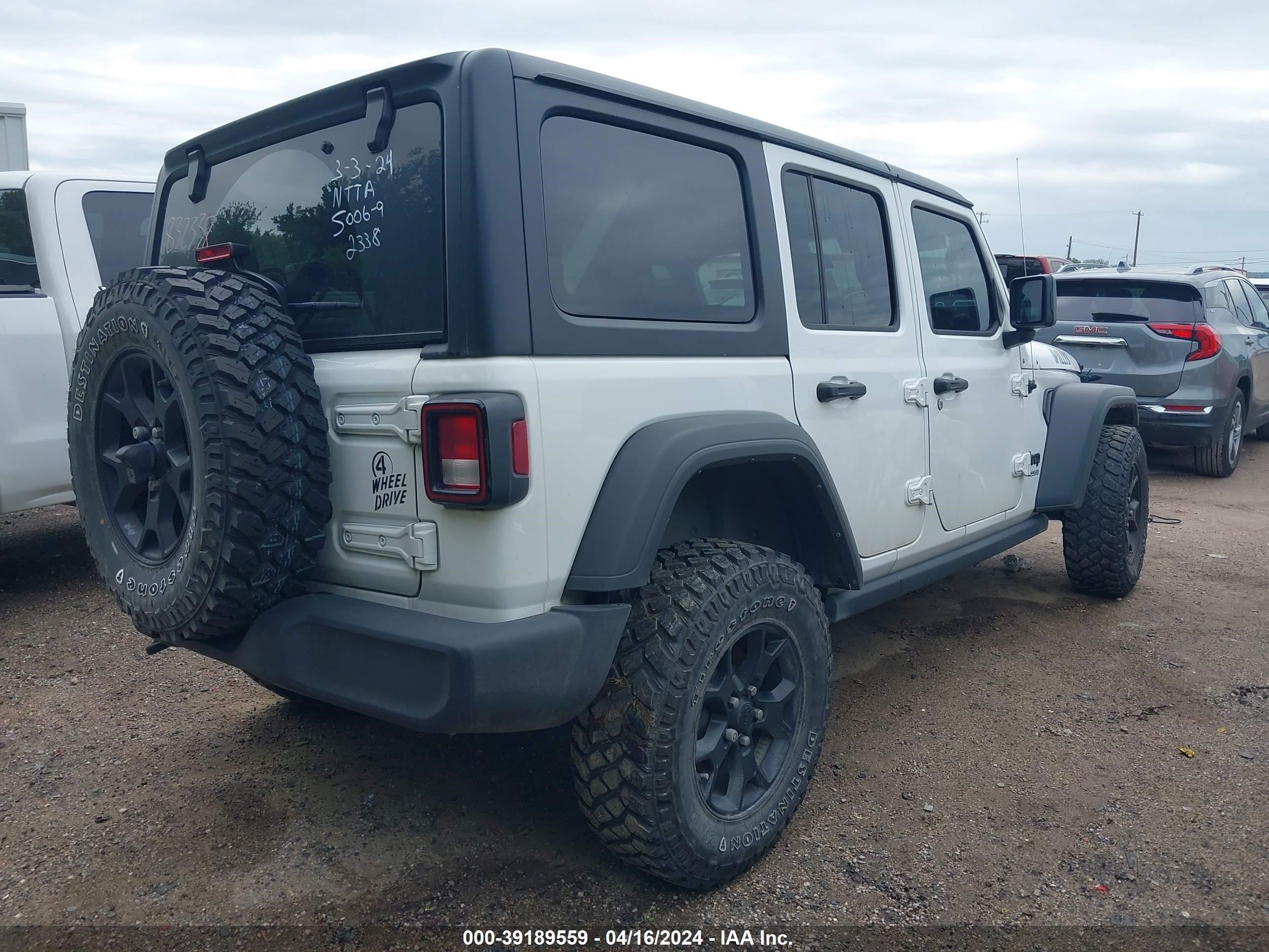 2021 Jeep Wrangler Unlimited Willys 4X4 vin: 1C4HJXDN7MW832338