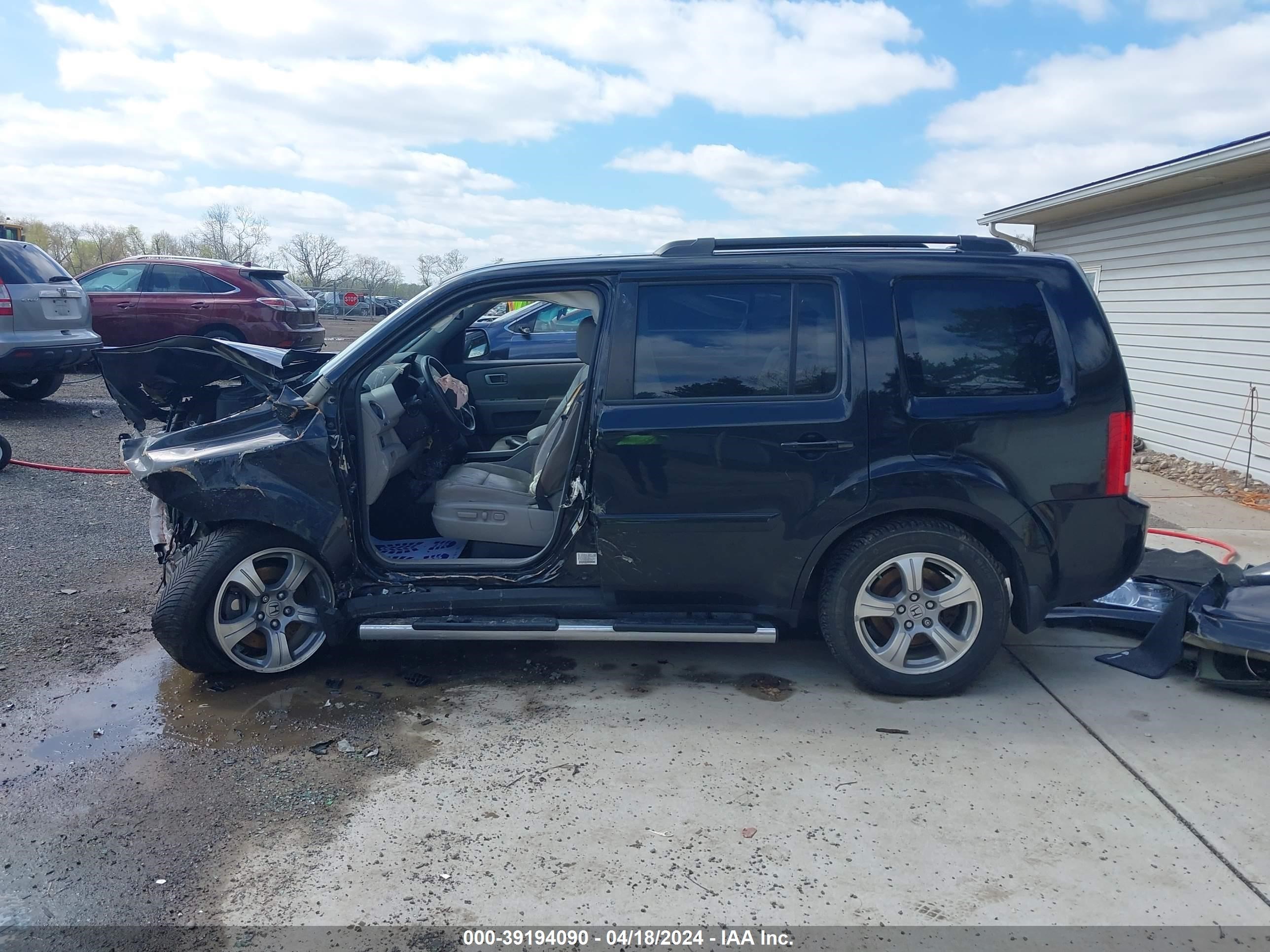 2013 Honda Pilot Ex-L vin: 5FNYF4H5XDB023365