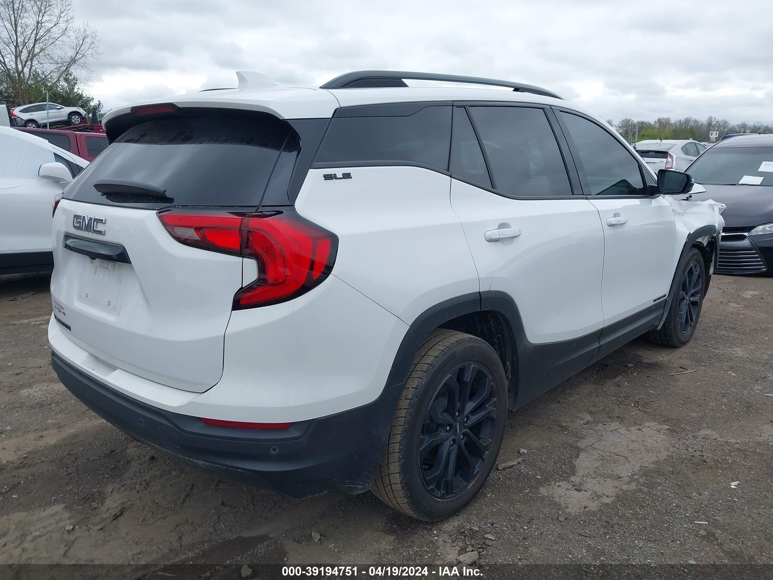 2019 GMC Terrain Sle vin: 3GKALMEV3KL382381