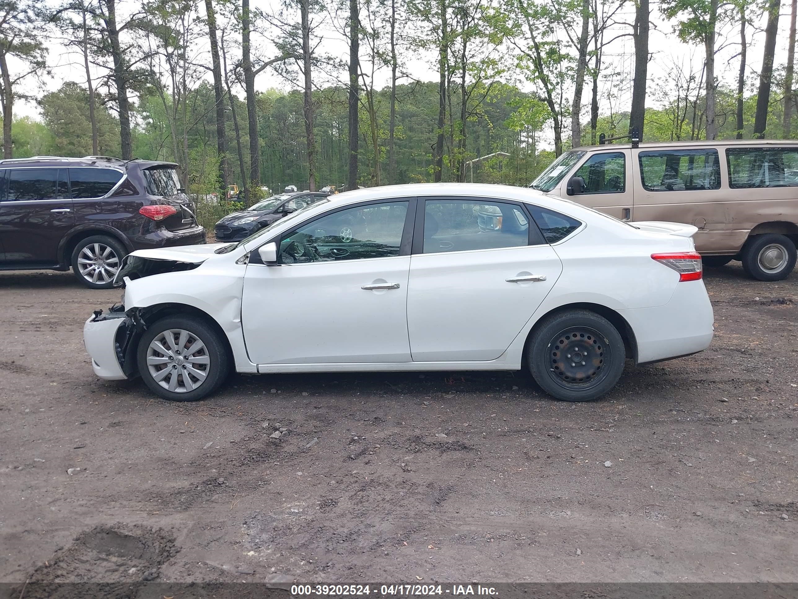 2014 Nissan Sentra Sv vin: 3N1AB7AP8EY253604