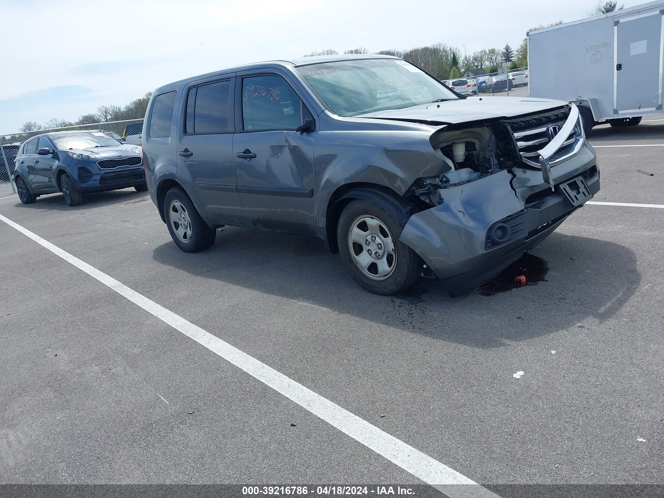 2012 Honda Pilot Lx vin: 5FNYF4H29CB015360