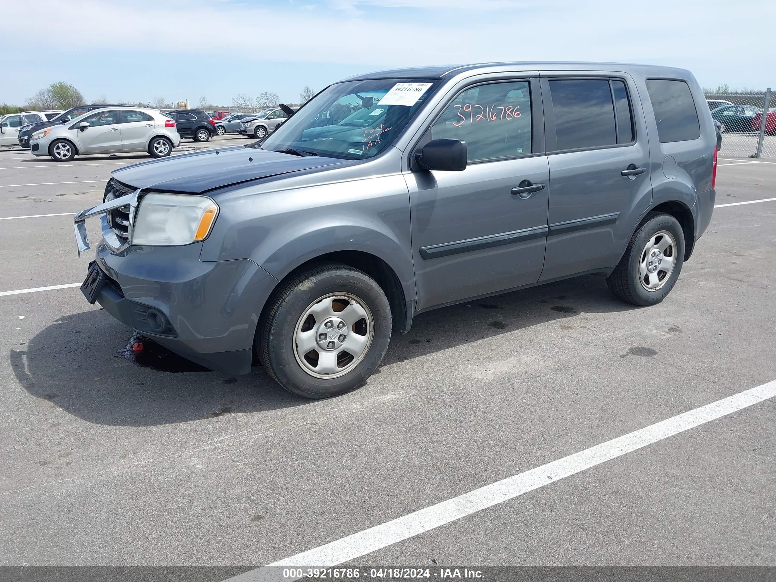 2012 Honda Pilot Lx vin: 5FNYF4H29CB015360