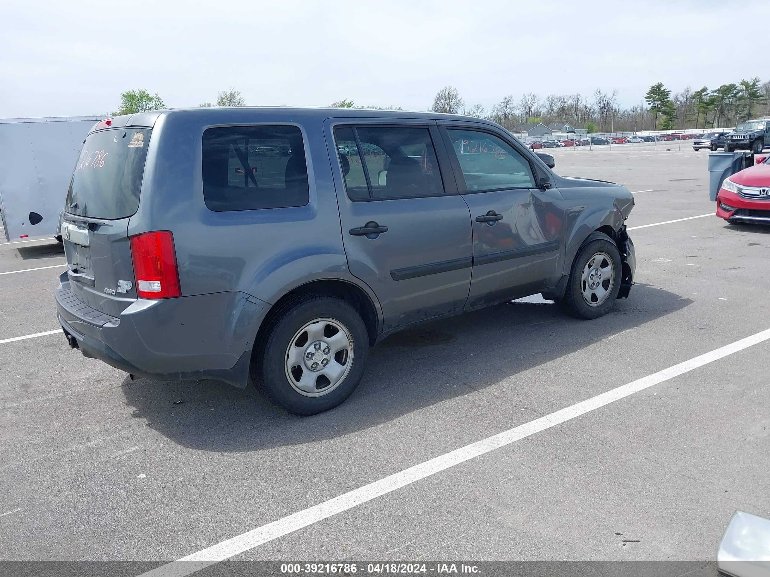 2012 Honda Pilot Lx vin: 5FNYF4H29CB015360