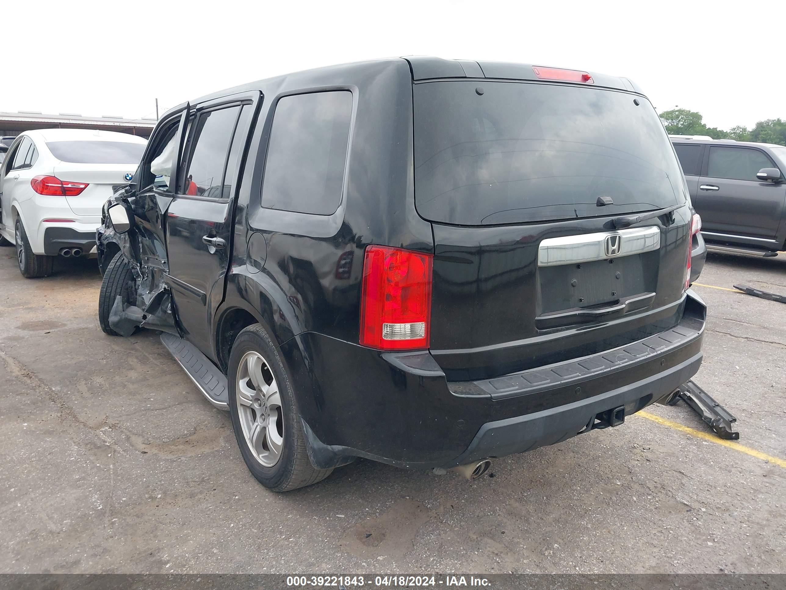 2013 Honda Pilot Ex-L vin: 5FNYF3H58DB03188