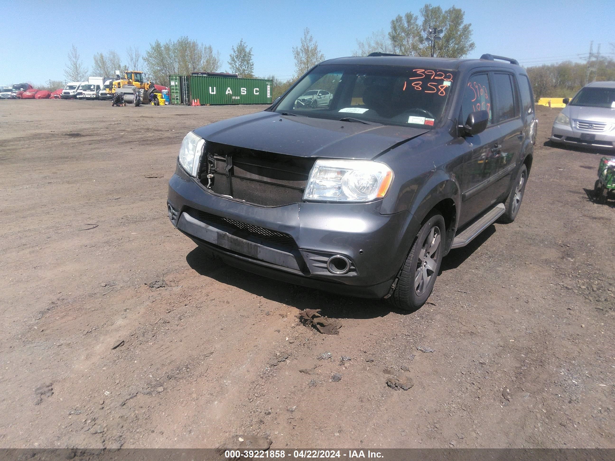 2012 Honda Pilot Touring vin: 5FNYF4H91CB038564