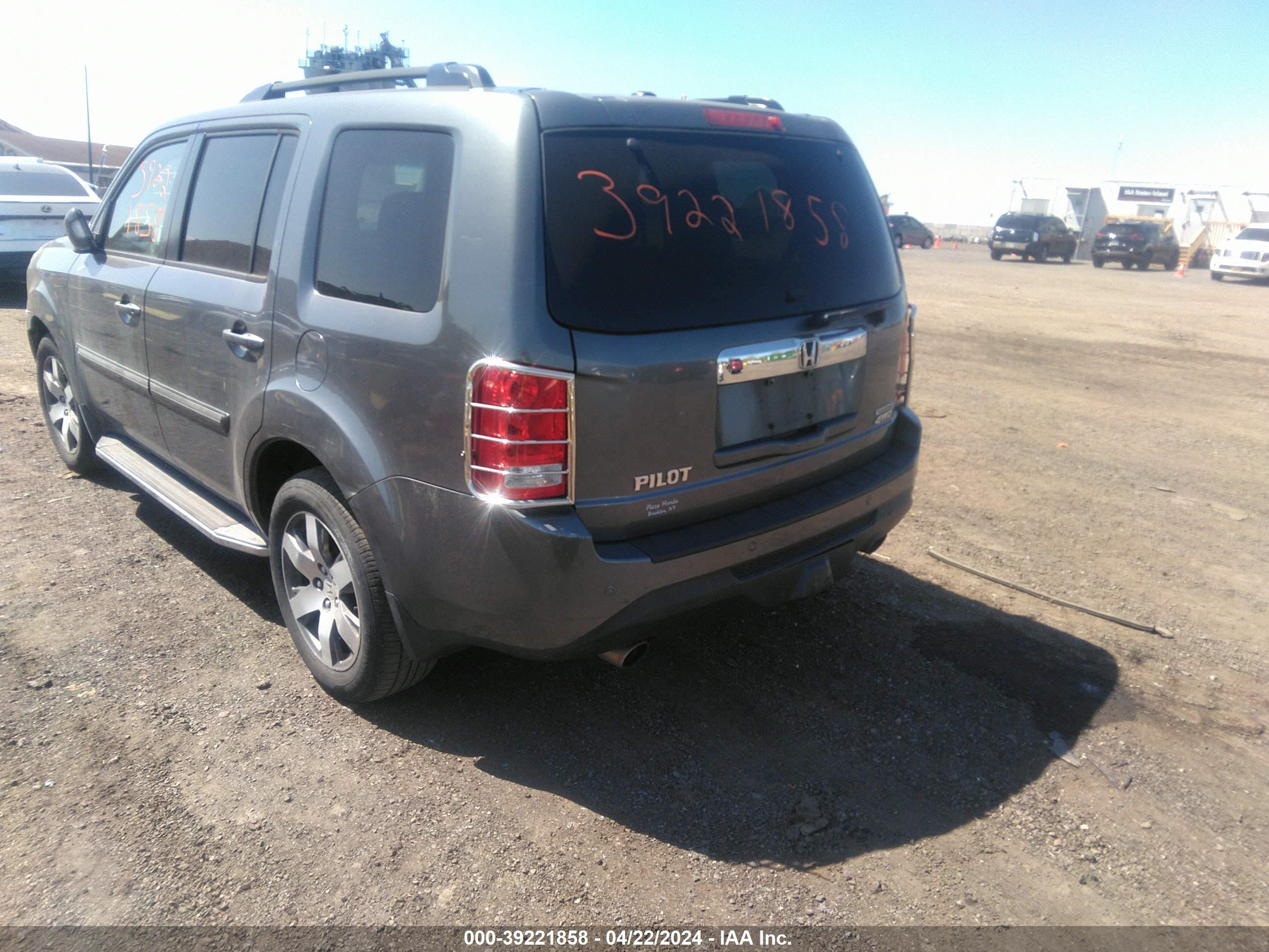 2012 Honda Pilot Touring vin: 5FNYF4H91CB038564