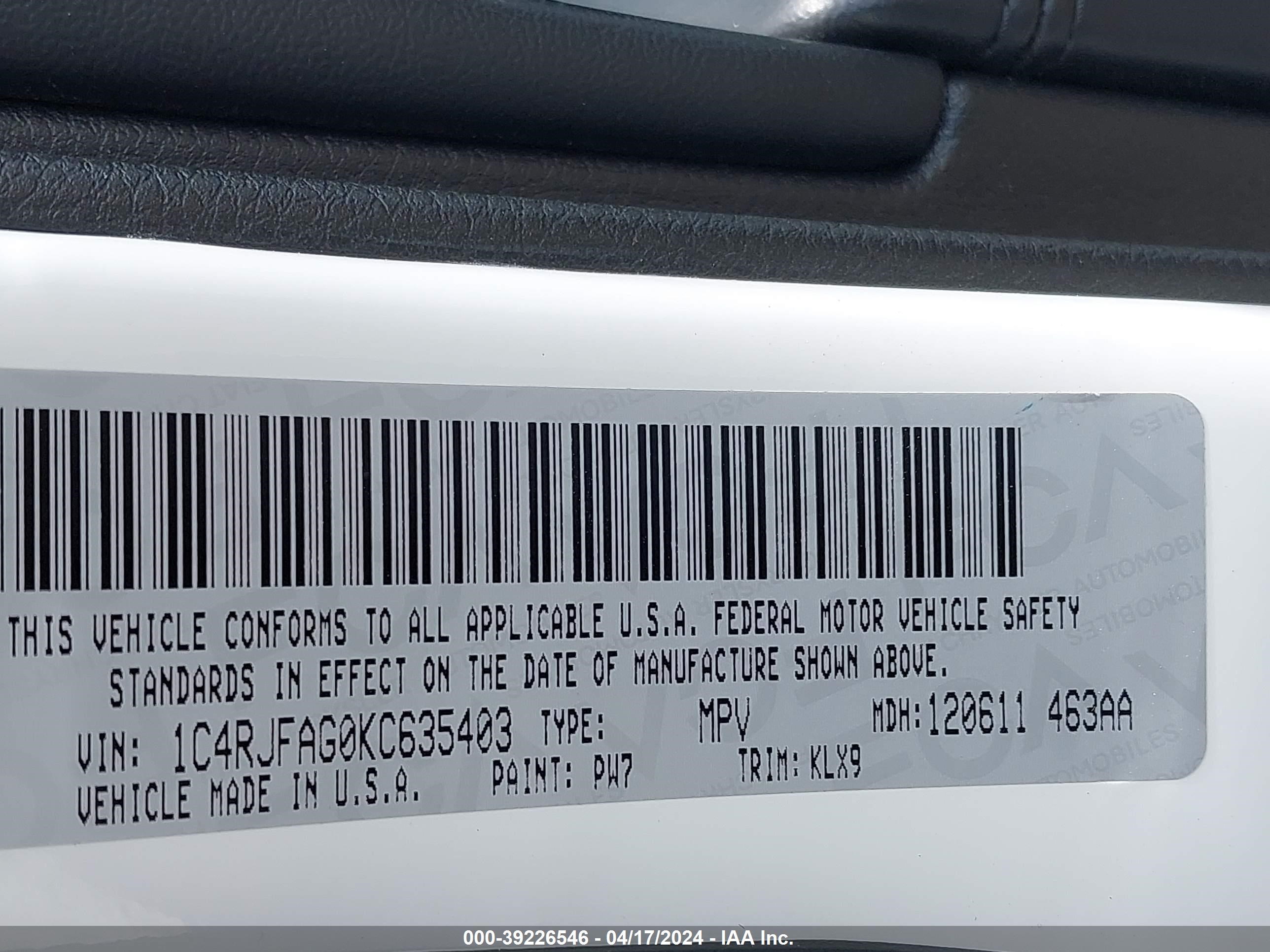 2019 Jeep Grand Cherokee Altitude 4X4 vin: 1C4RJFAG0KC635403