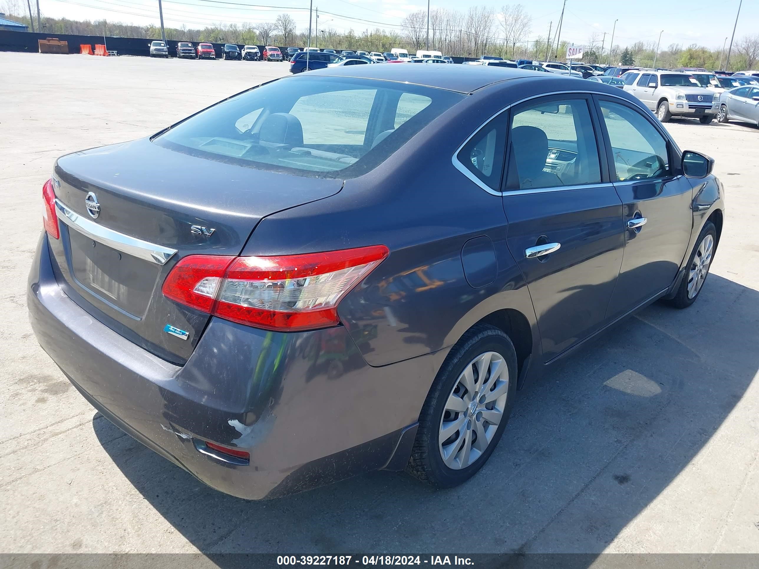 2013 Nissan Sentra Sv vin: 3N1AB7AP6DL707215