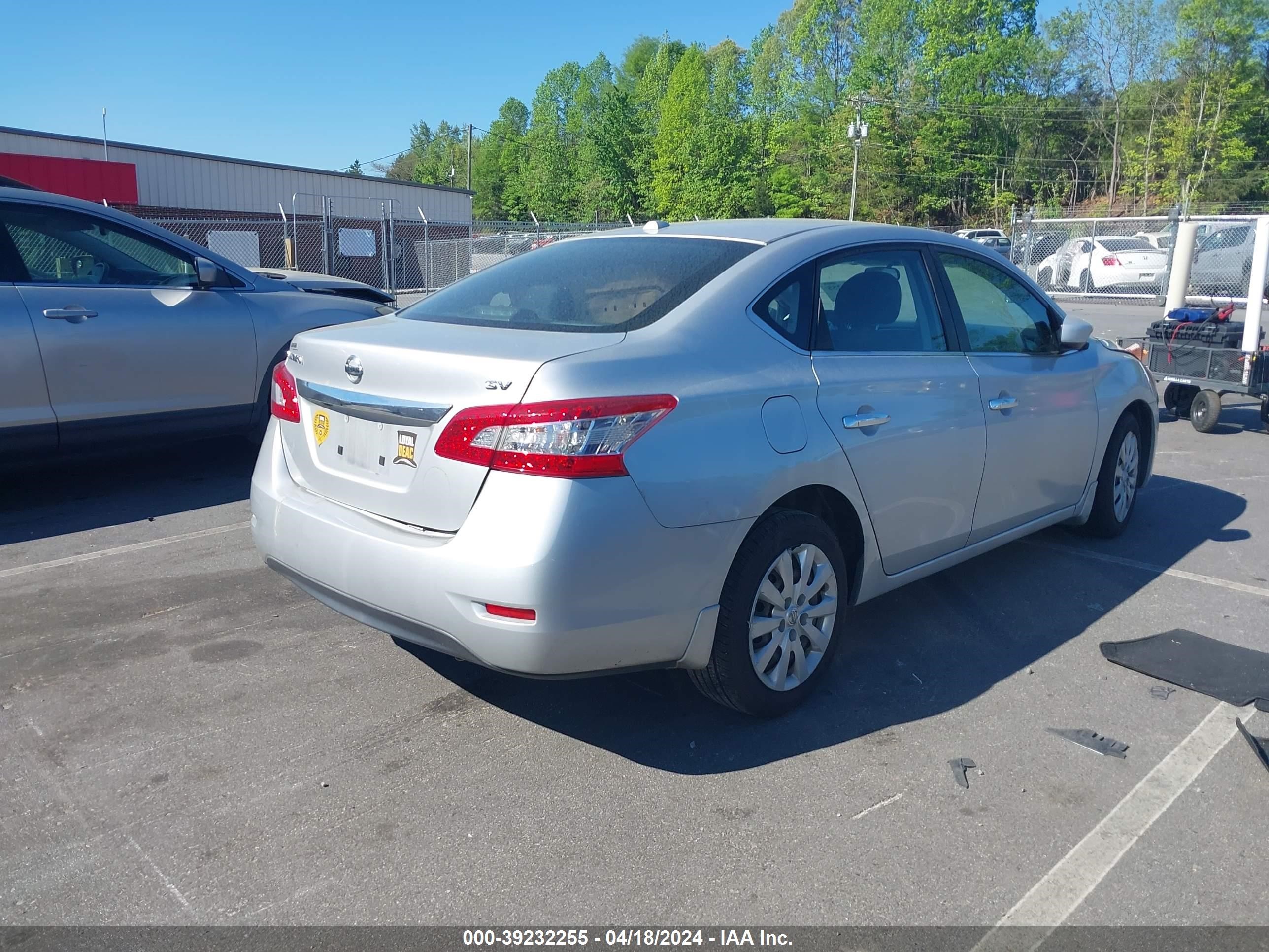 2015 Nissan Sentra Sv vin: 3N1AB7AP3FL644254