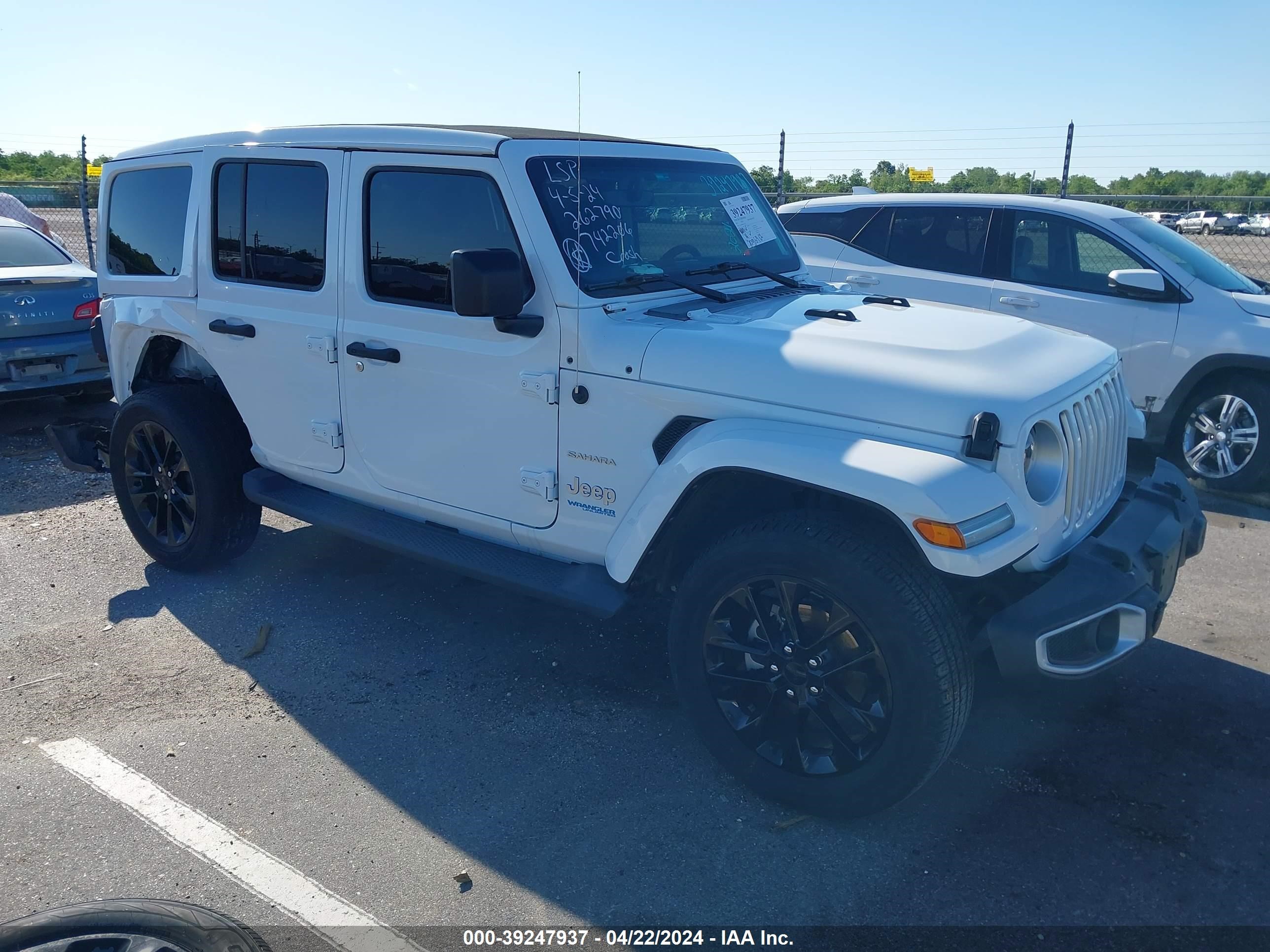 2021 Jeep Wrangler 4Xe Unlimited Sahara 4X4 vin: 1C4JJXP63MW742206