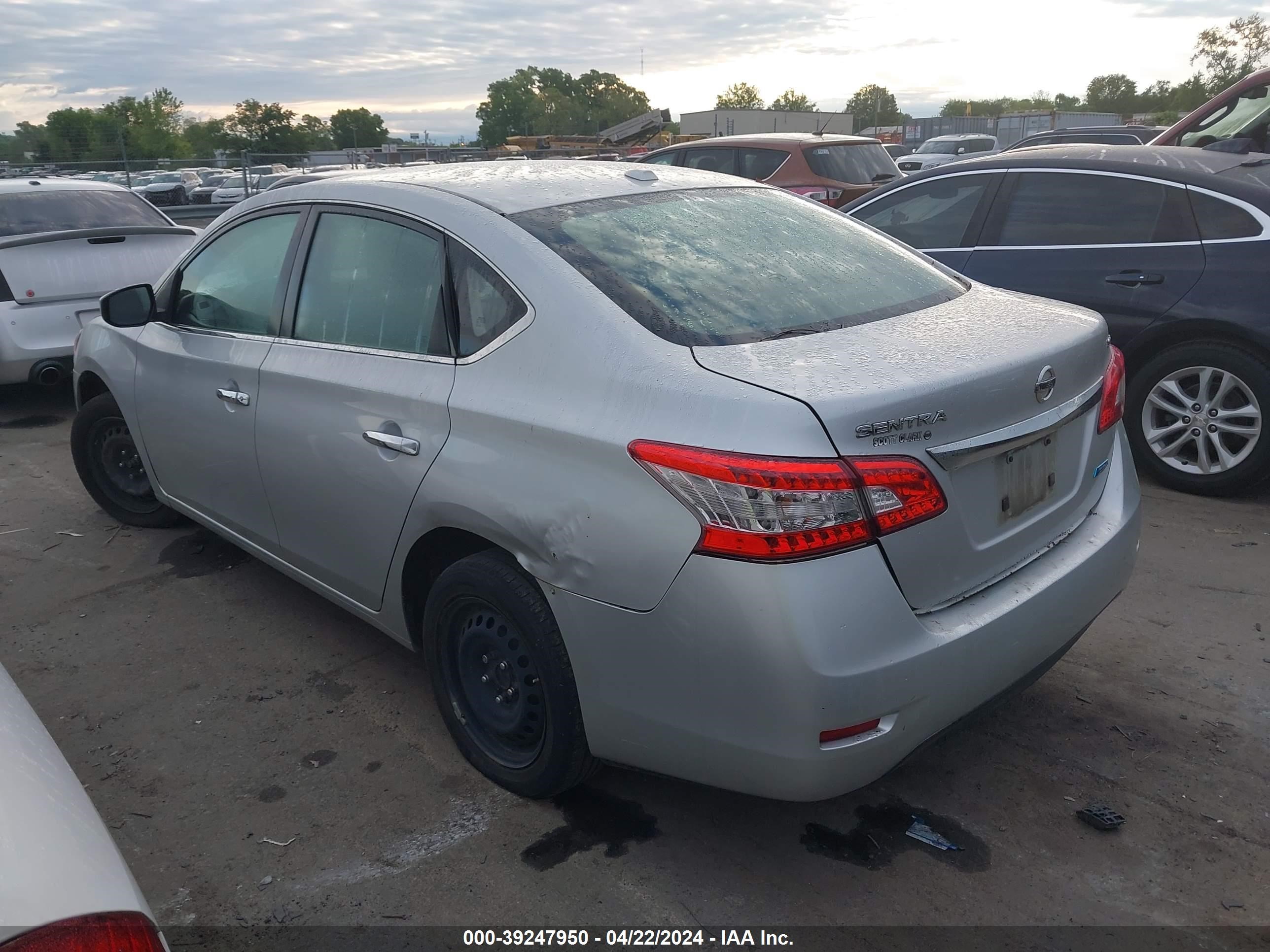 2014 Nissan Sentra Sv vin: 3N1AB7APXEY338699