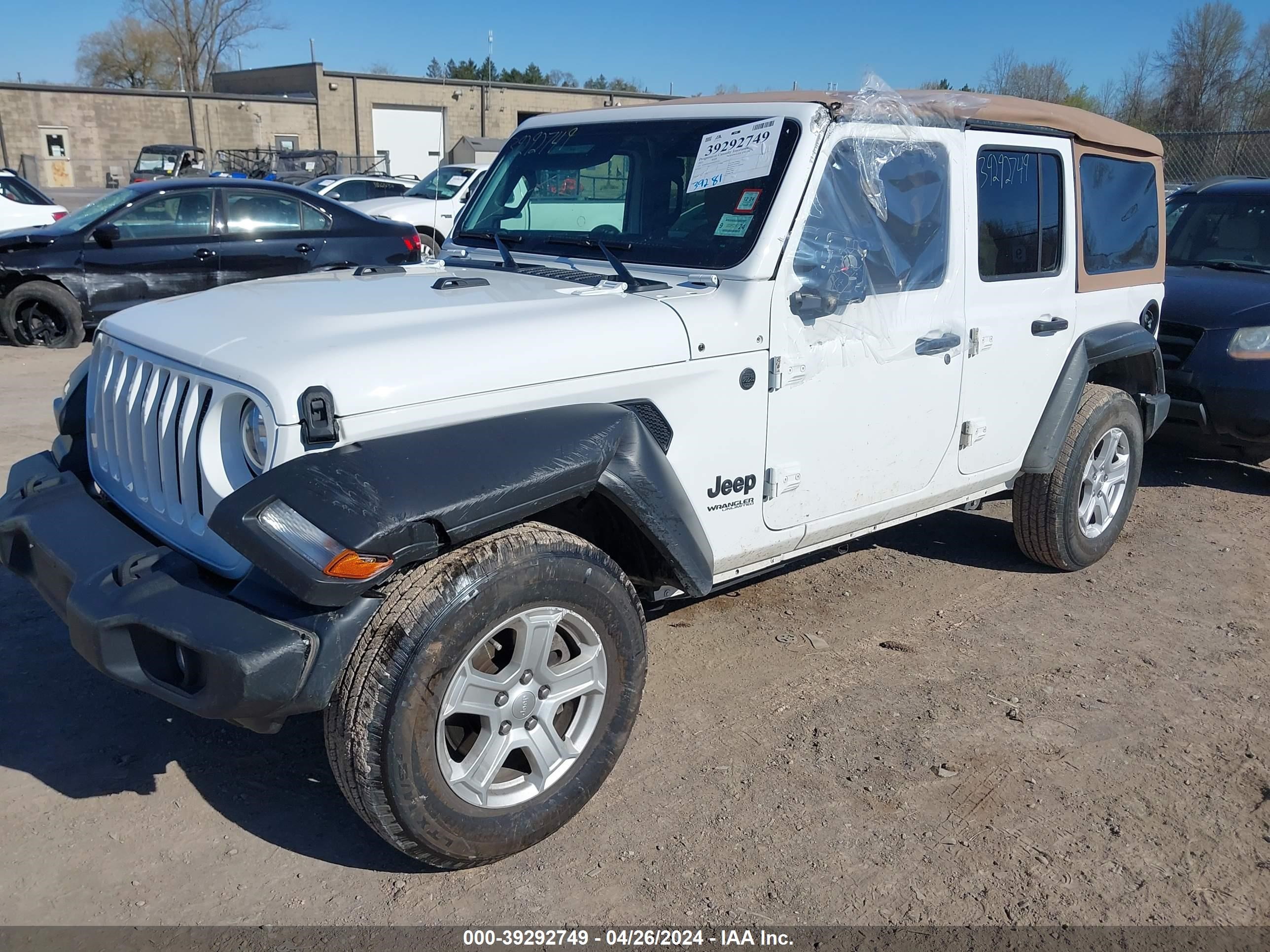 2022 Jeep Wrangler Unlimited Sport S 4X4 vin: 1C4HJXDG6NW215774