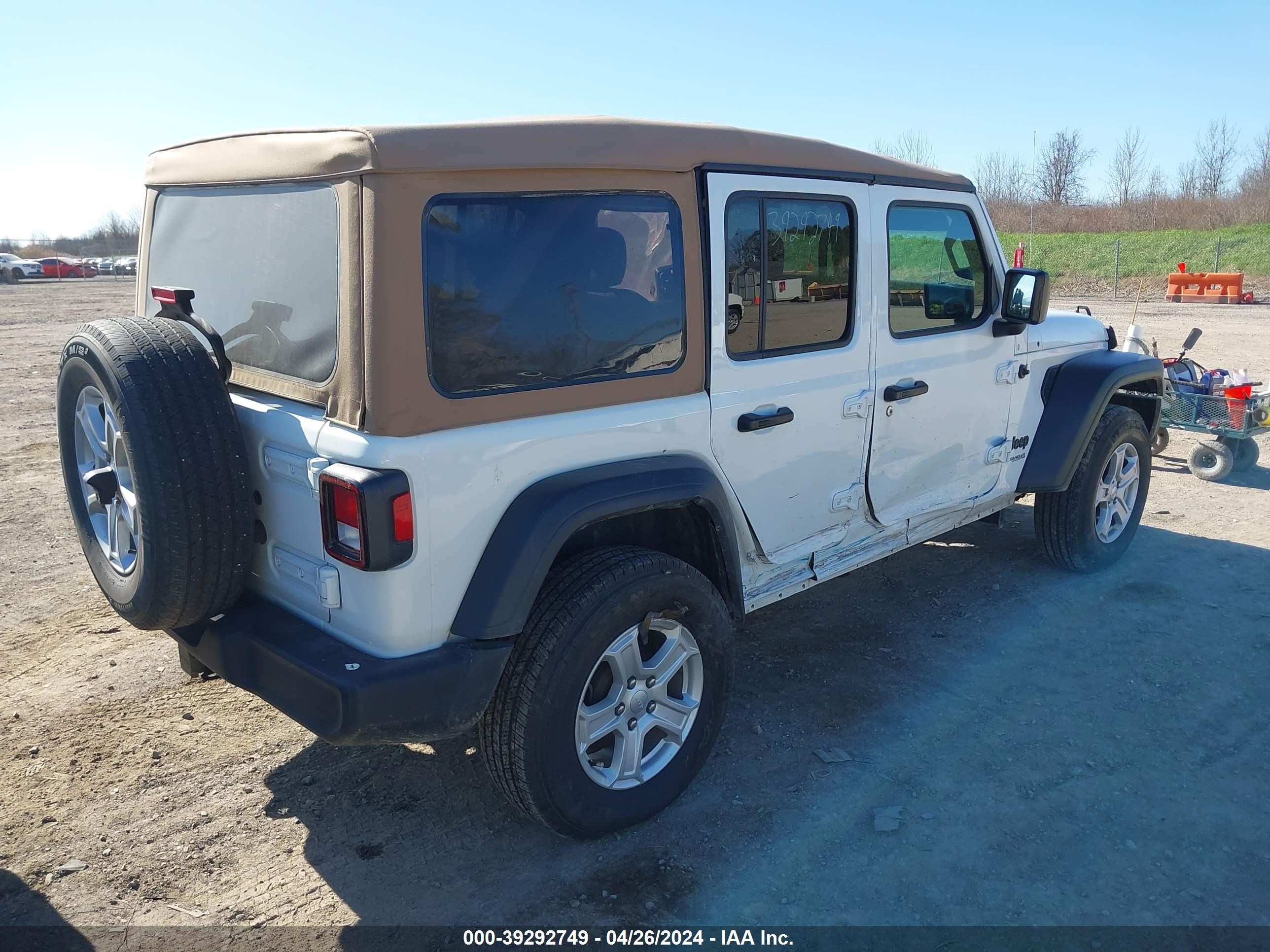 2022 Jeep Wrangler Unlimited Sport S 4X4 vin: 1C4HJXDG6NW215774