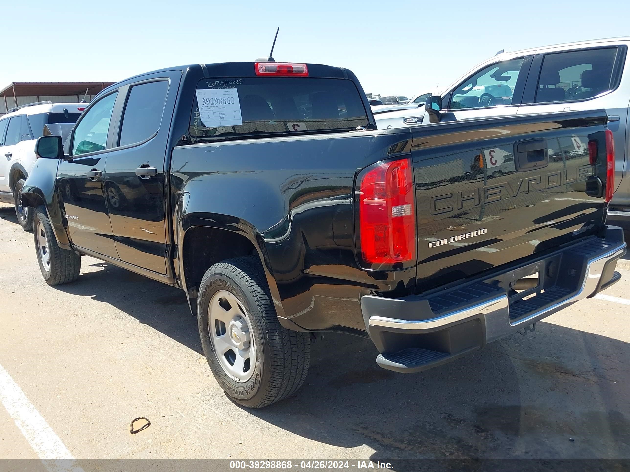 2021 Chevrolet Colorado 2Wd Short Box Wt vin: 1GCGSBEA5M1253207