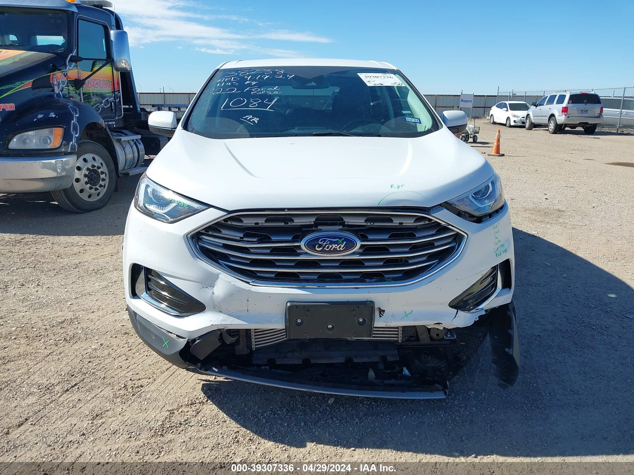 2022 Ford Edge Sel vin: 2FMPK4J96NBA41084