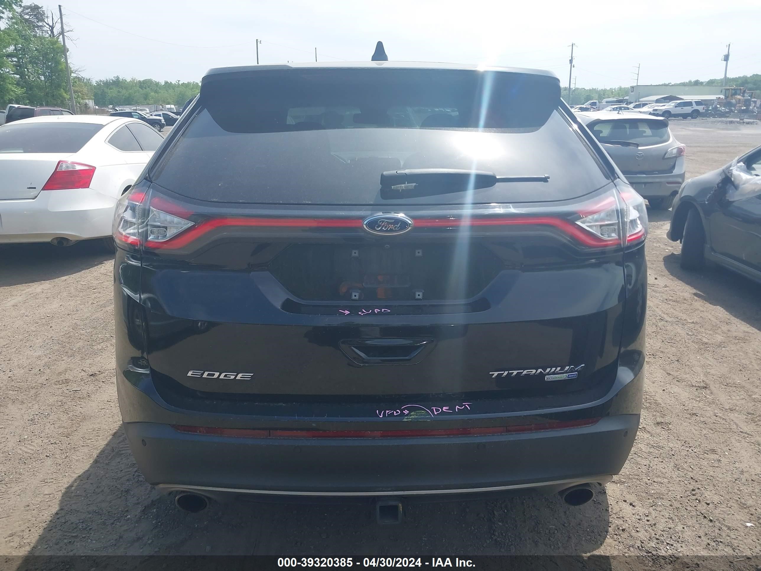 2016 Ford Edge Titanium vin: 2FMPK4K93GBB59918