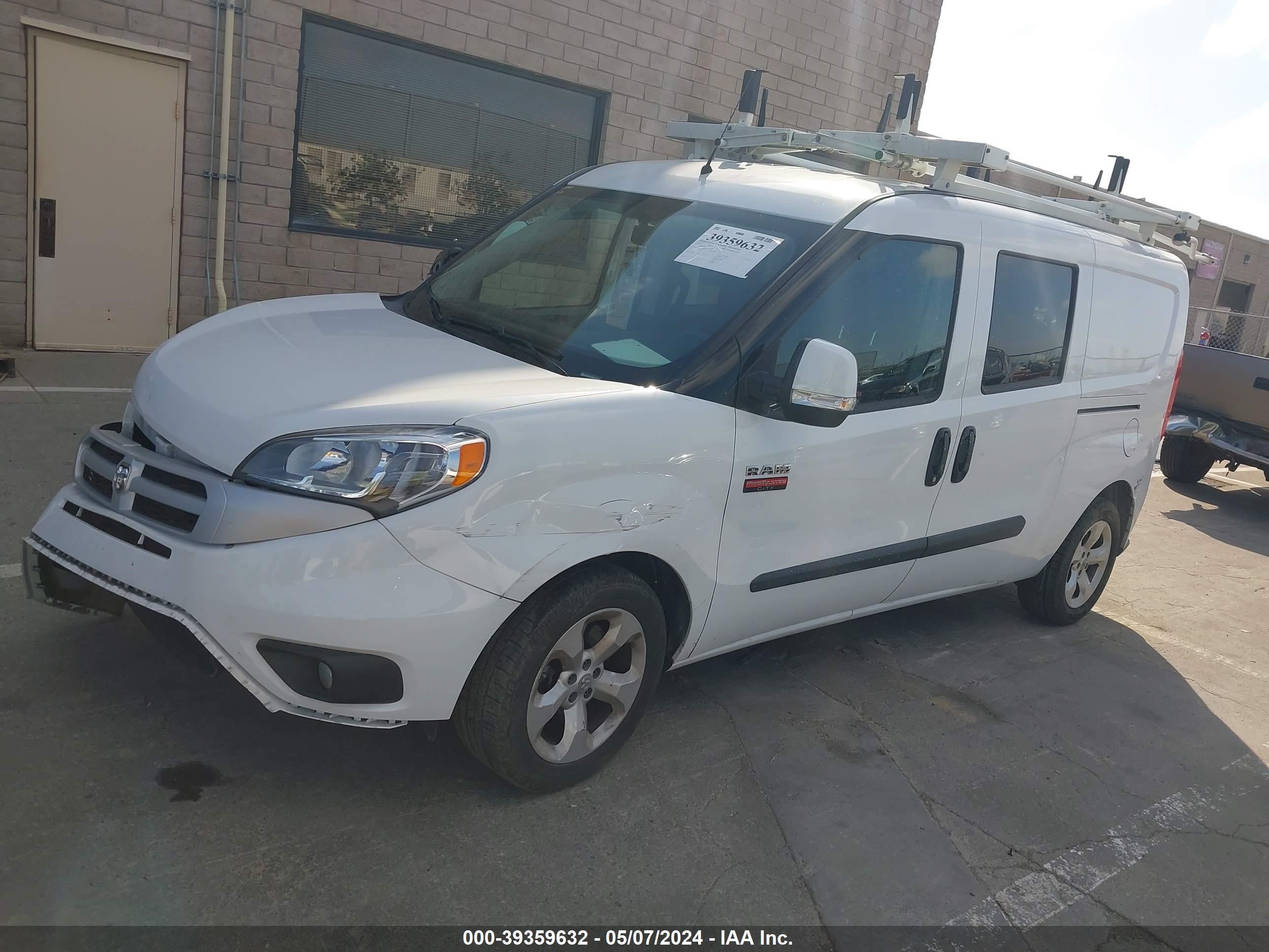 2018 Ram Promaster City Slt vin: ZFBERFBB6J6H45238