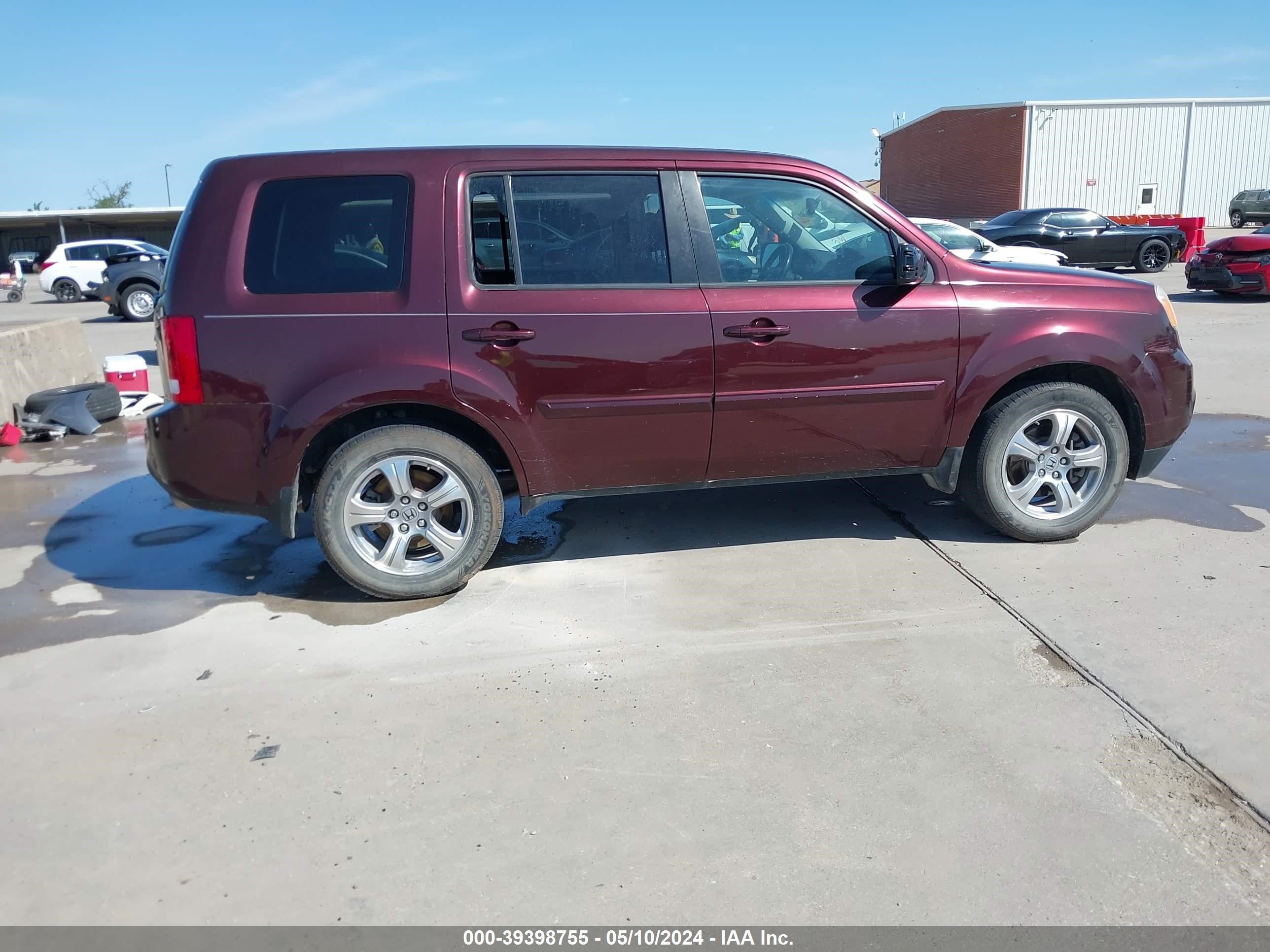 2012 Honda Pilot Ex-L vin: 5FNYF3H59CB028629