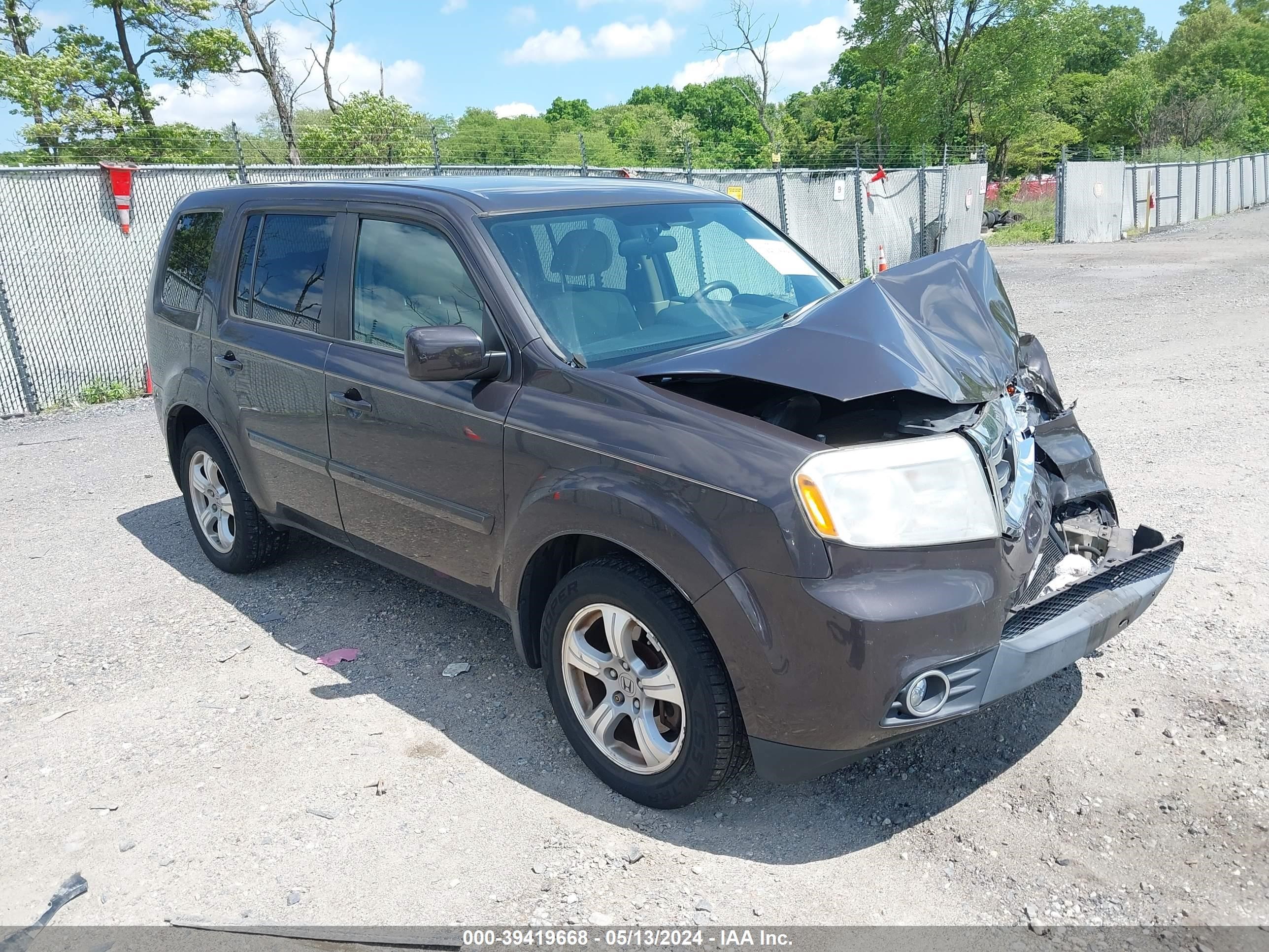 2014 Honda Pilot Ex vin: 5FNYF4H49EB007960