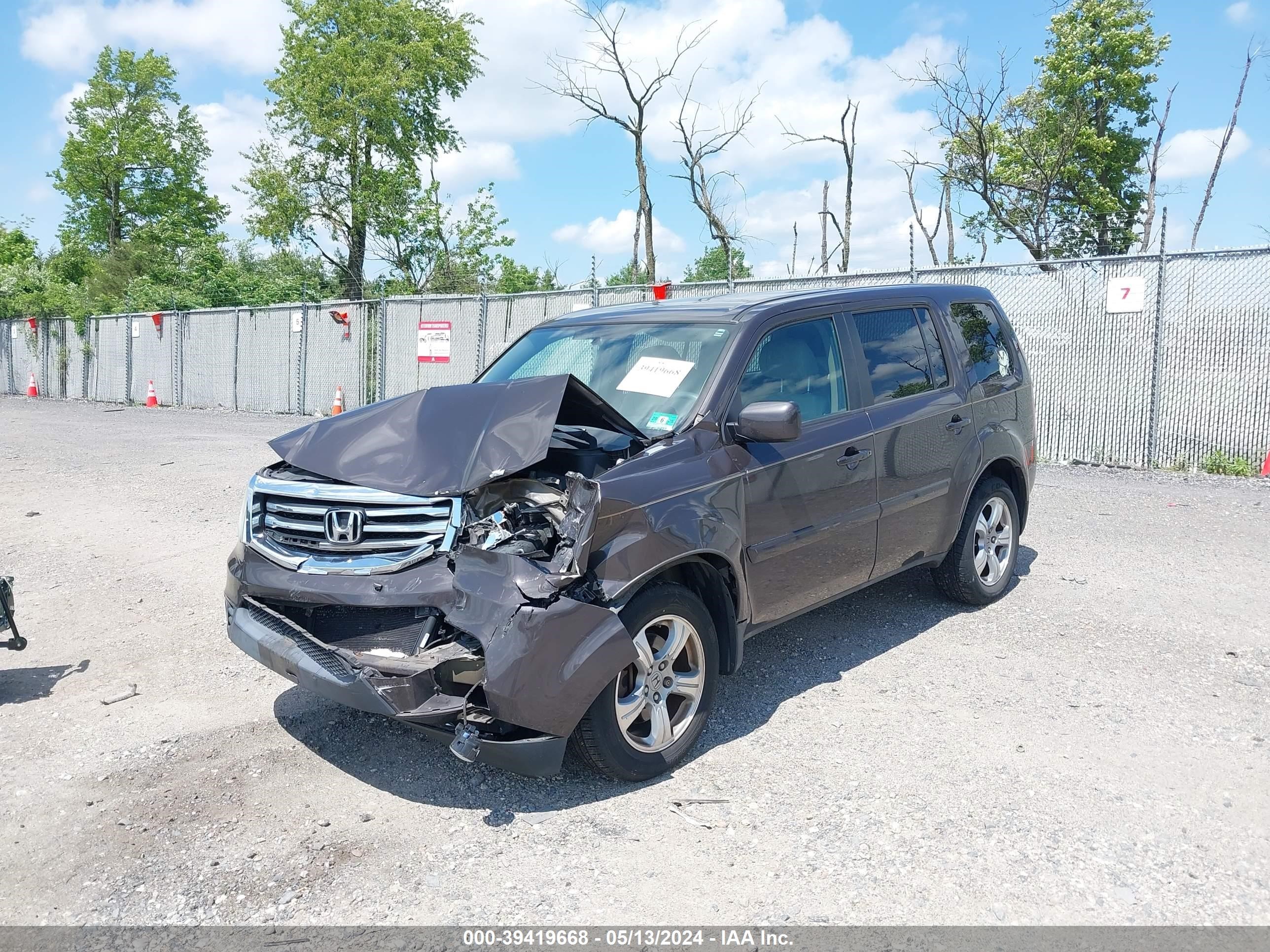 2014 Honda Pilot Ex vin: 5FNYF4H49EB007960