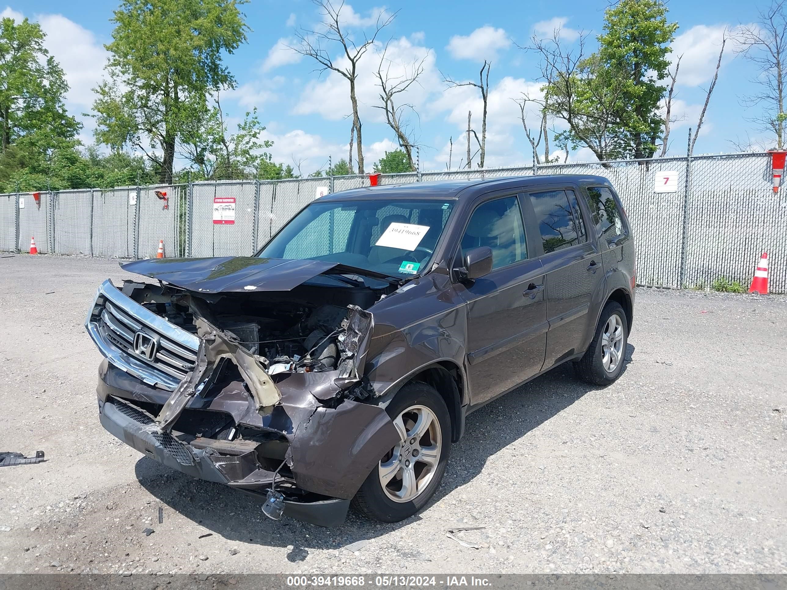 2014 Honda Pilot Ex vin: 5FNYF4H49EB007960