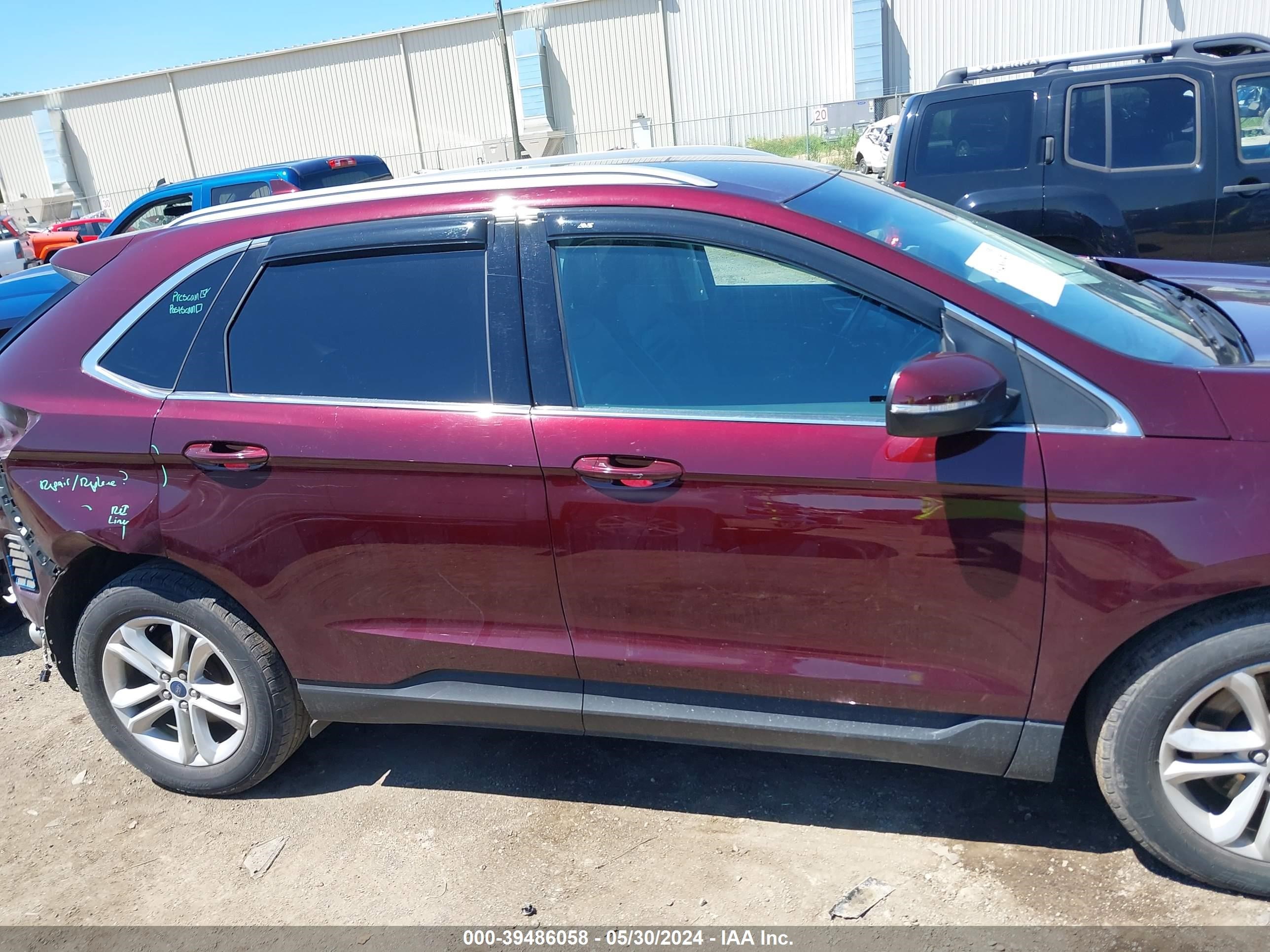 2020 Ford Edge Sel vin: 2FMPK4J9XLBA81360