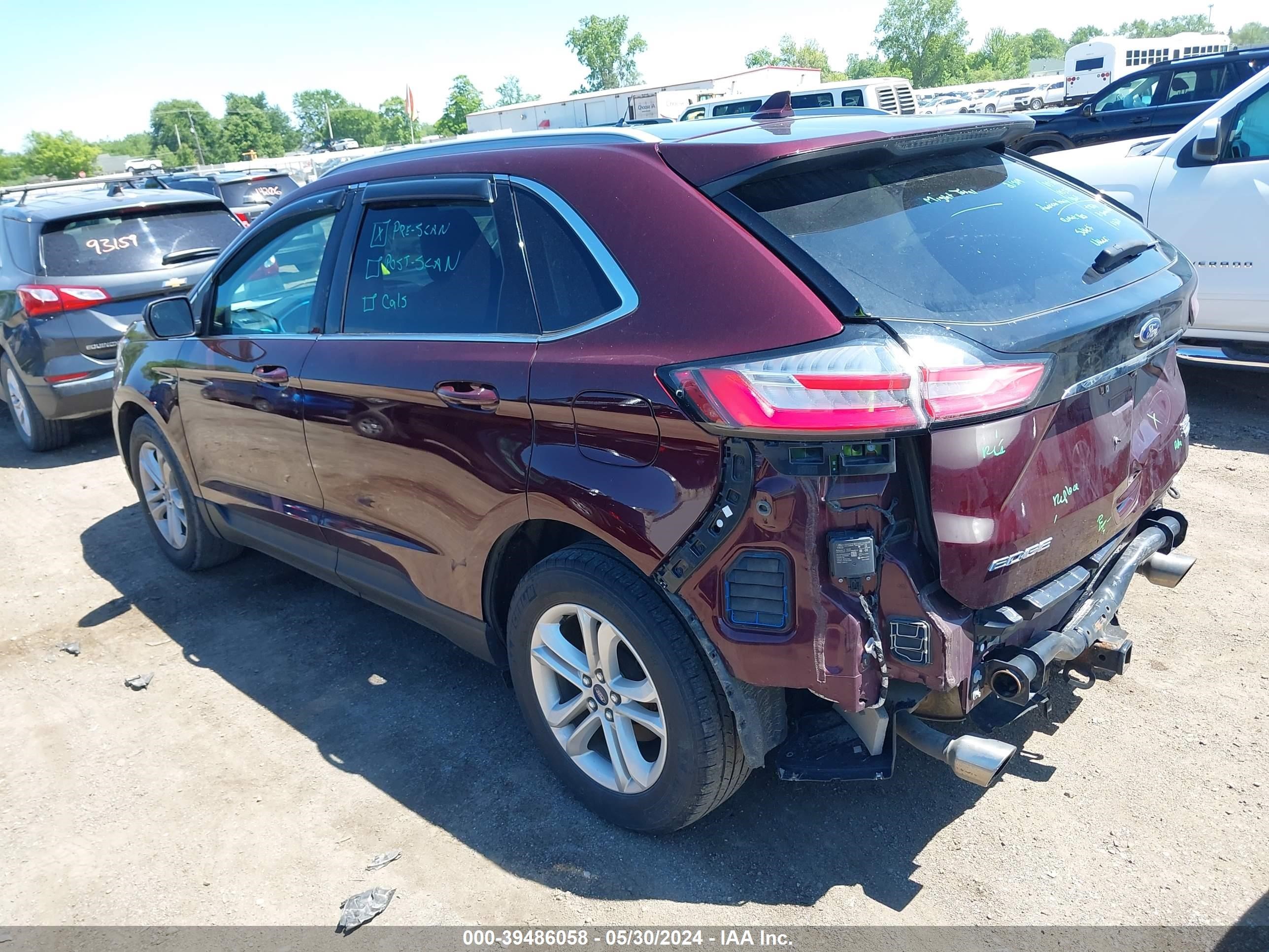 2020 Ford Edge Sel vin: 2FMPK4J9XLBA81360