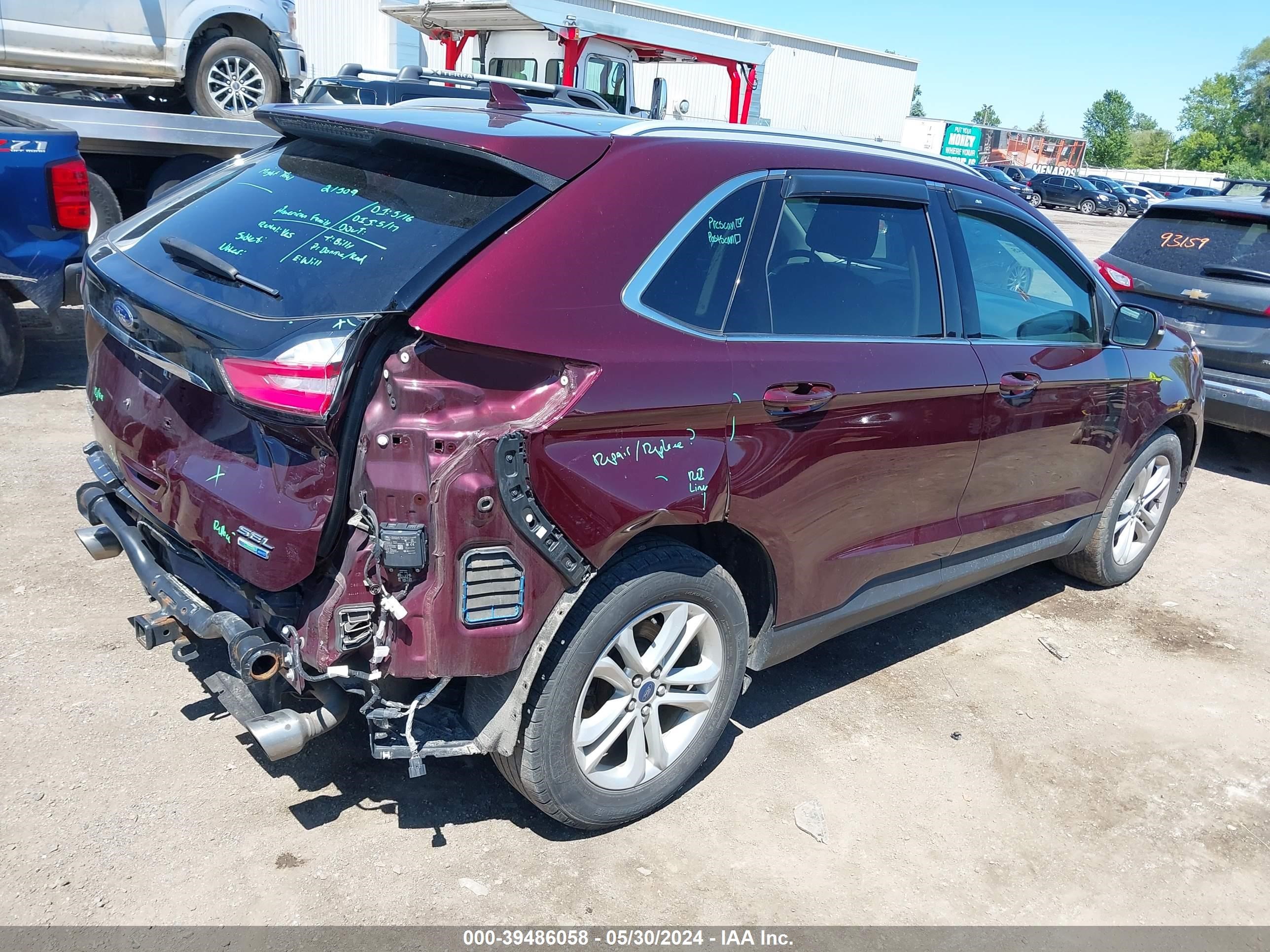 2020 Ford Edge Sel vin: 2FMPK4J9XLBA81360