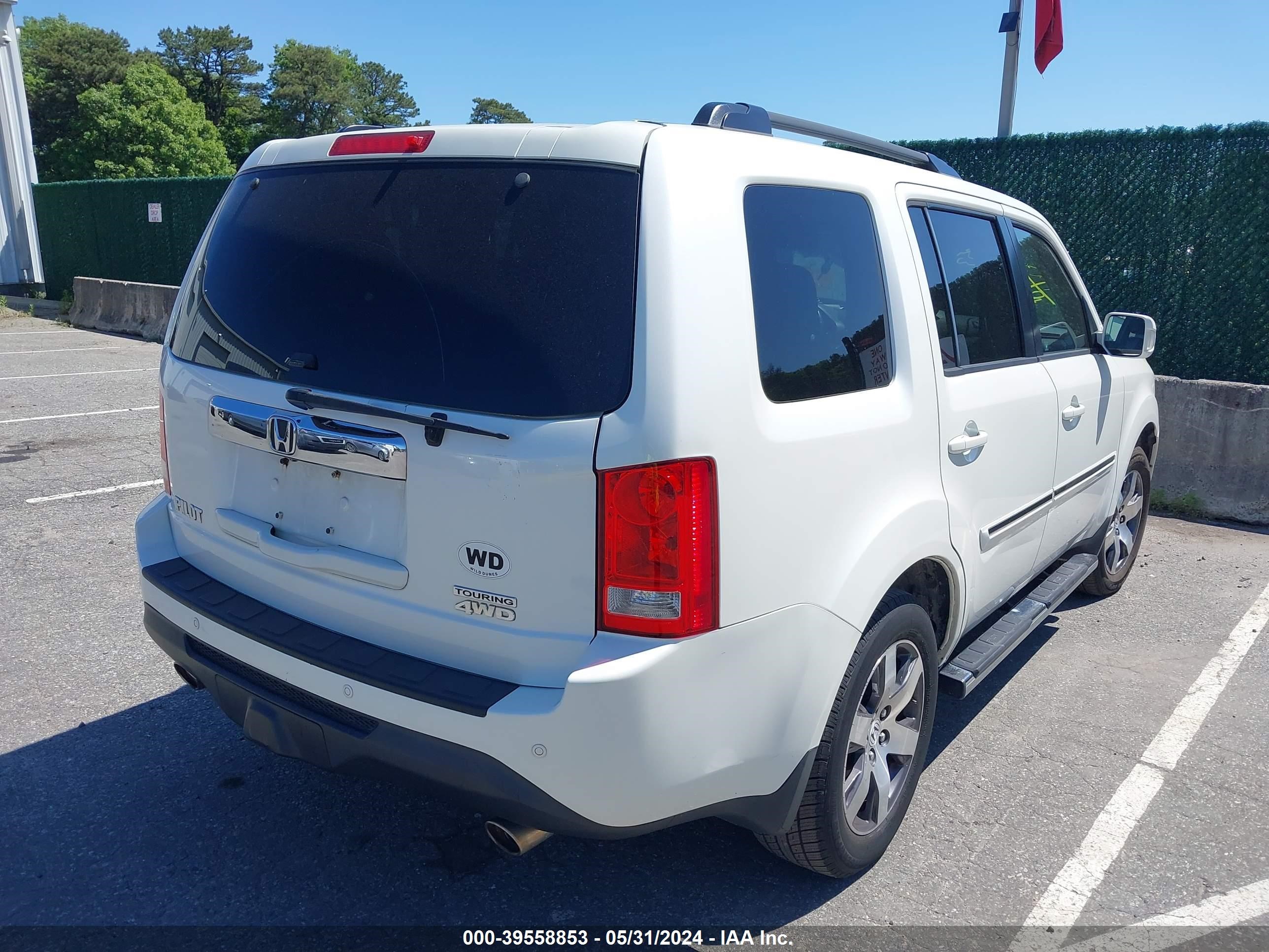 2012 Honda Pilot Touring vin: 5FNYF4H99CB033869