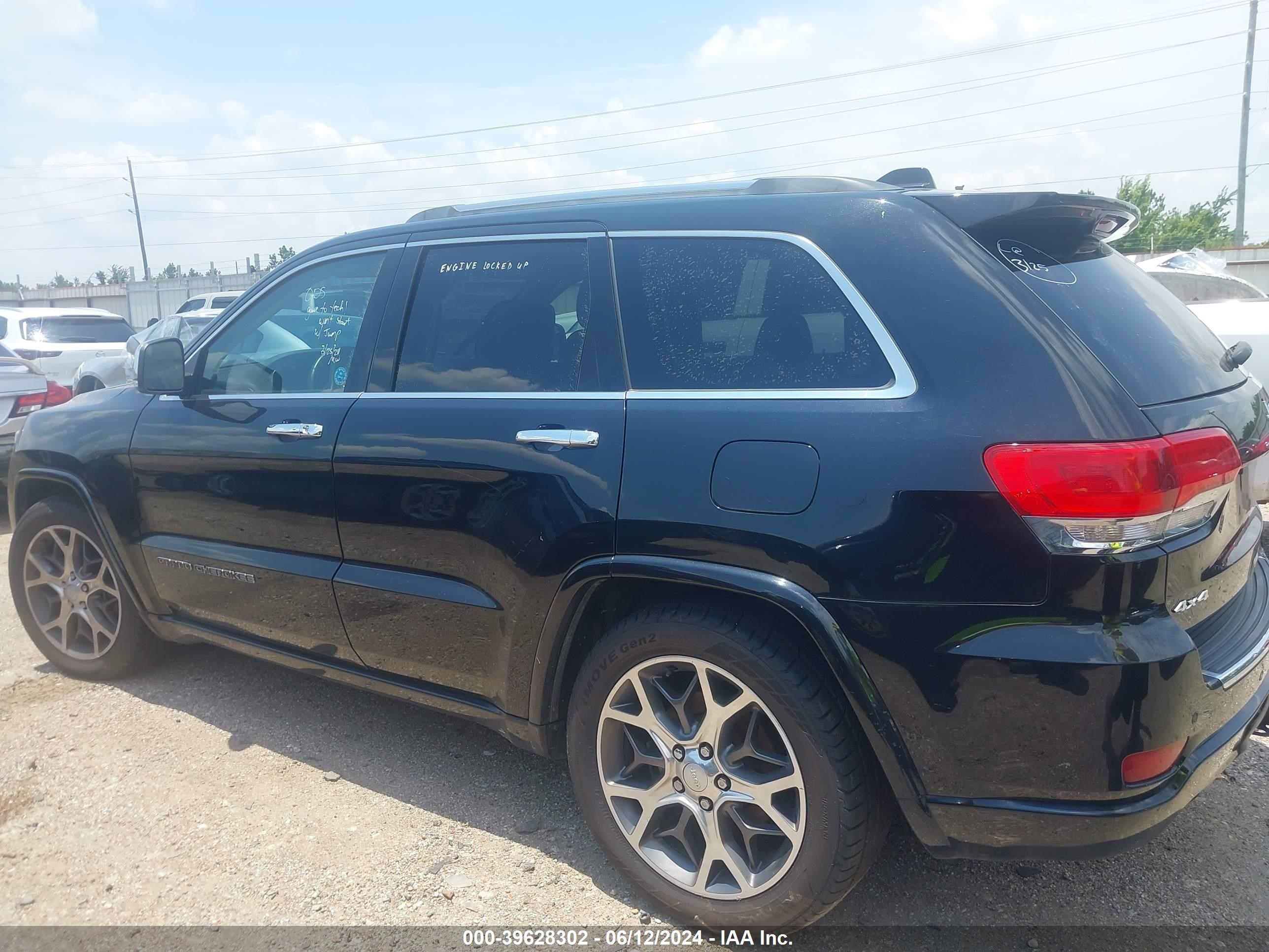 2020 Jeep Grand Cherokee Overland 4X4 vin: 1C4RJFCT2LC250713