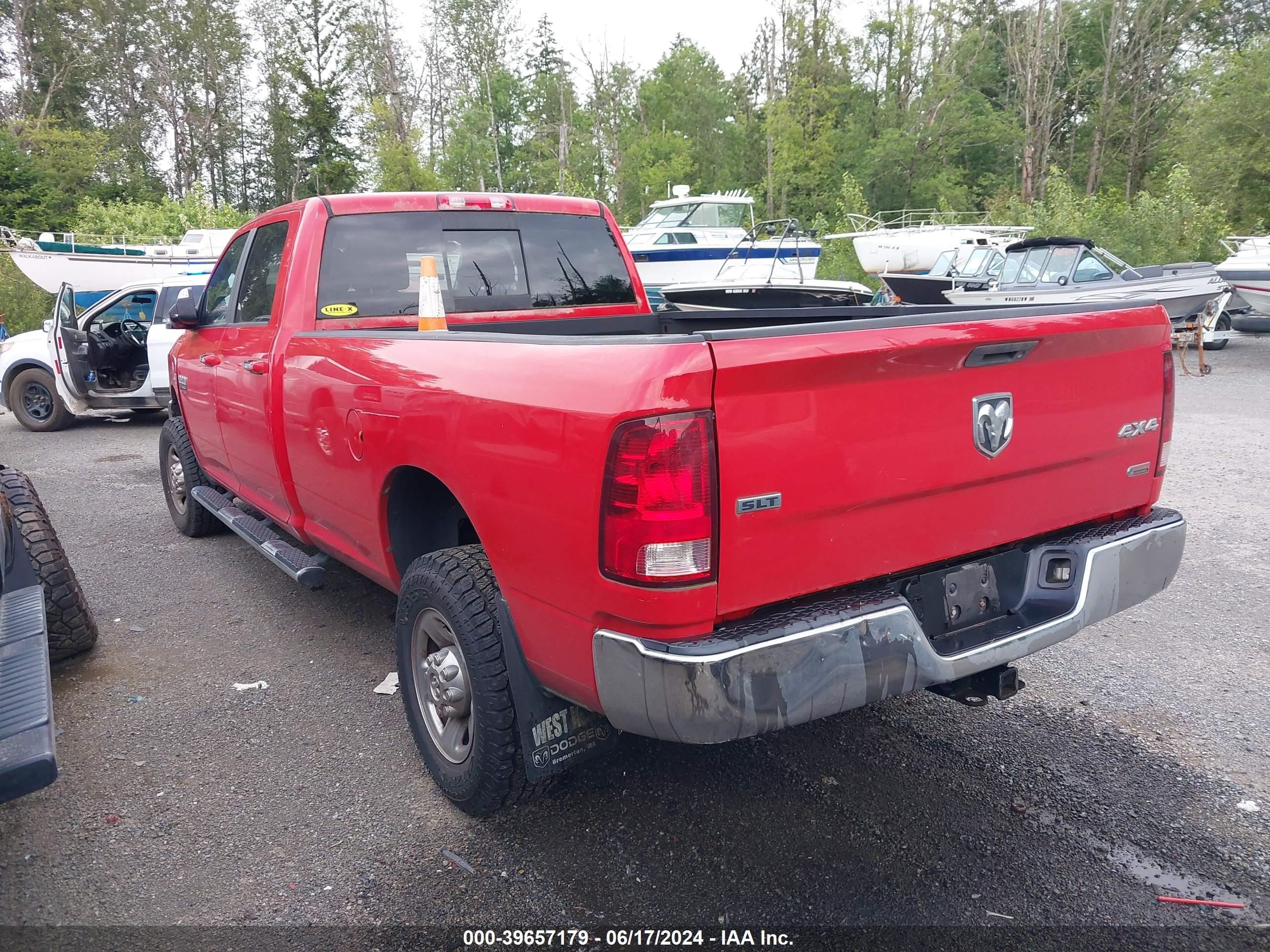 2012 Ram 2500 Slt vin: 3C6UD5JLXCG331235