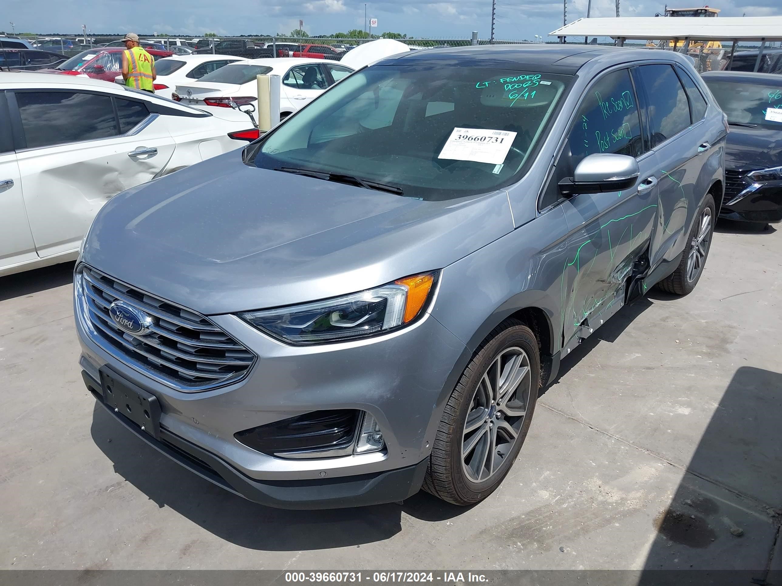 2021 Ford Edge Titanium vin: 2FMPK4K97MBA46968