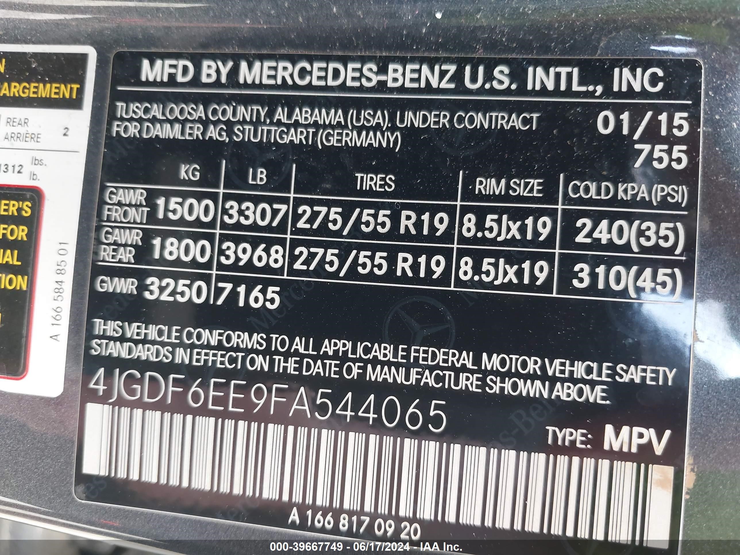2015 Mercedes-Benz Gl 450 4Matic vin: 4JGDF6EE9FA544065