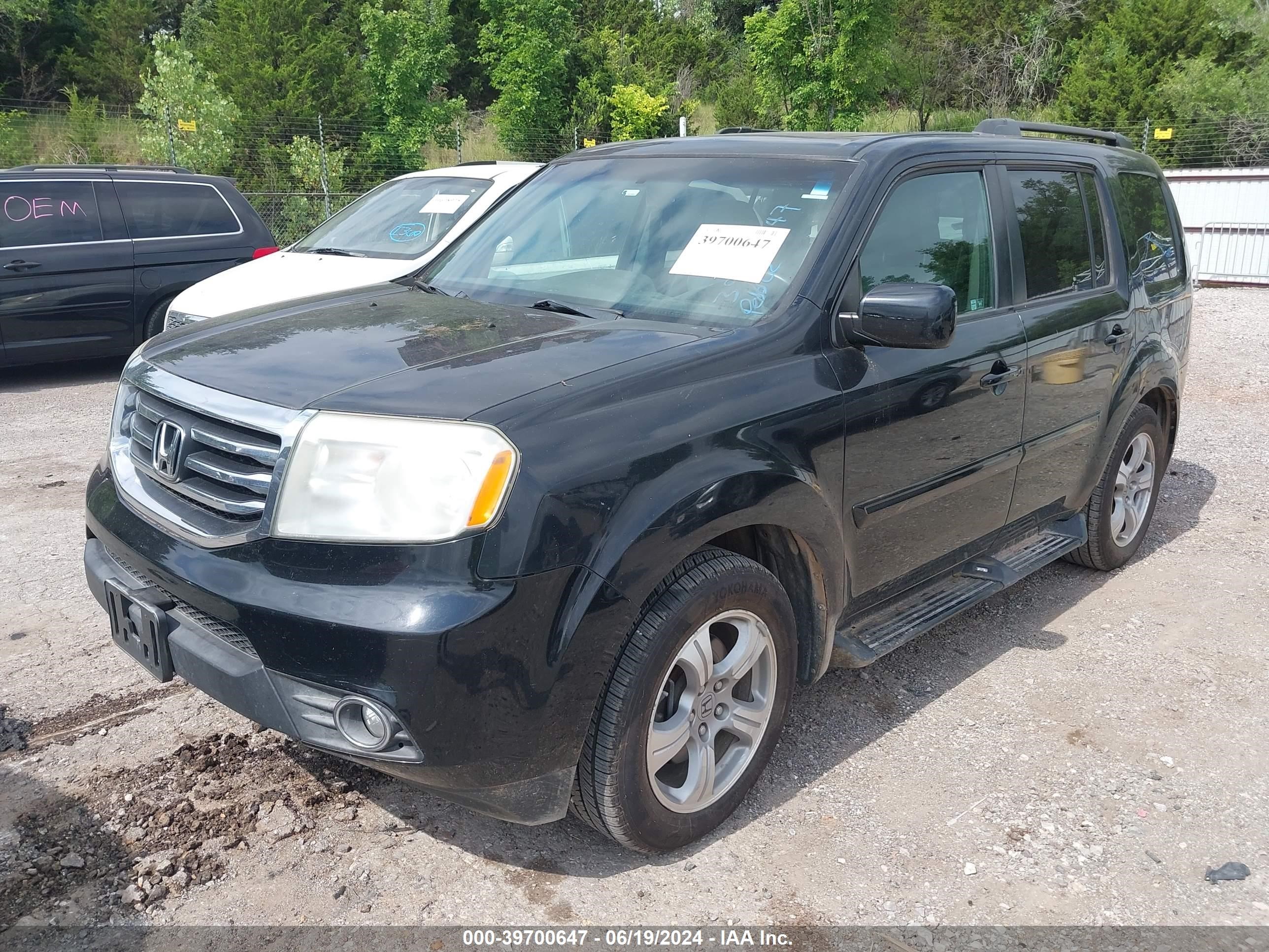 2012 Honda Pilot Ex-L vin: 5FNYF4H53CB051166