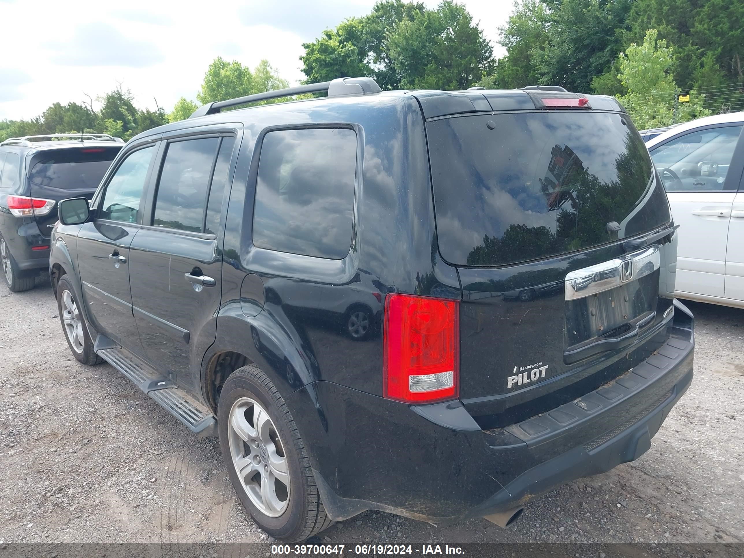 2012 Honda Pilot Ex-L vin: 5FNYF4H53CB051166