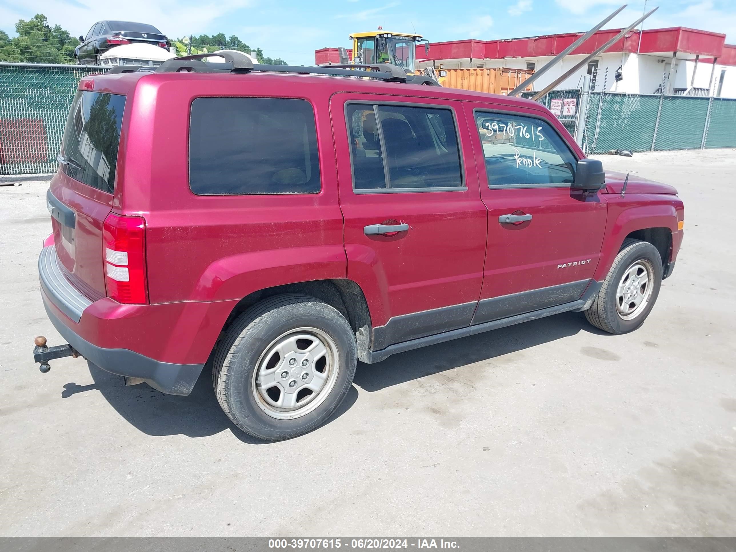 2015 Jeep Patriot Sport vin: 1C4NJPBB7FD387593