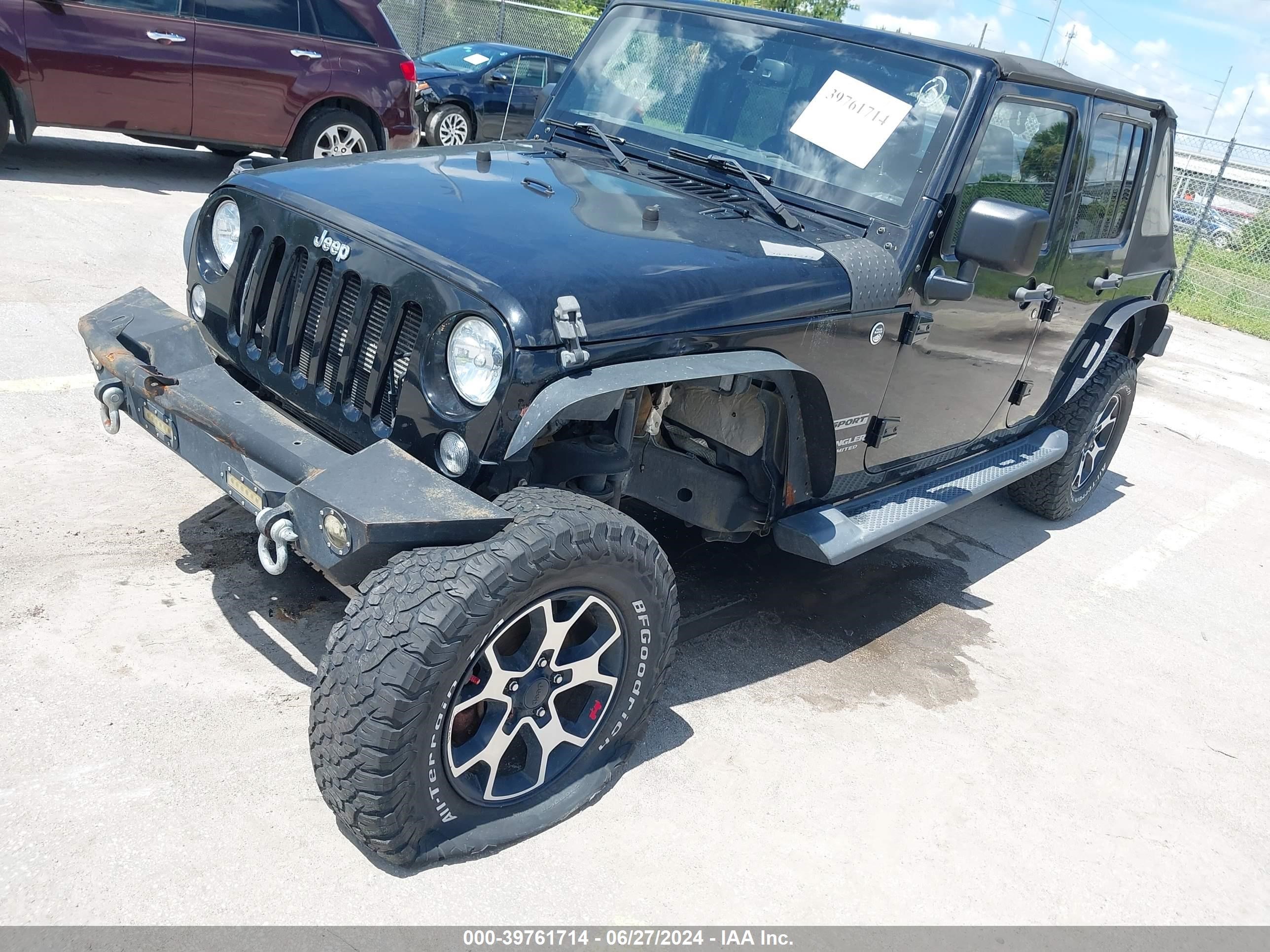 2015 Jeep Wrangler Unlimited Sport vin: 1C4HJWDG6FL601804