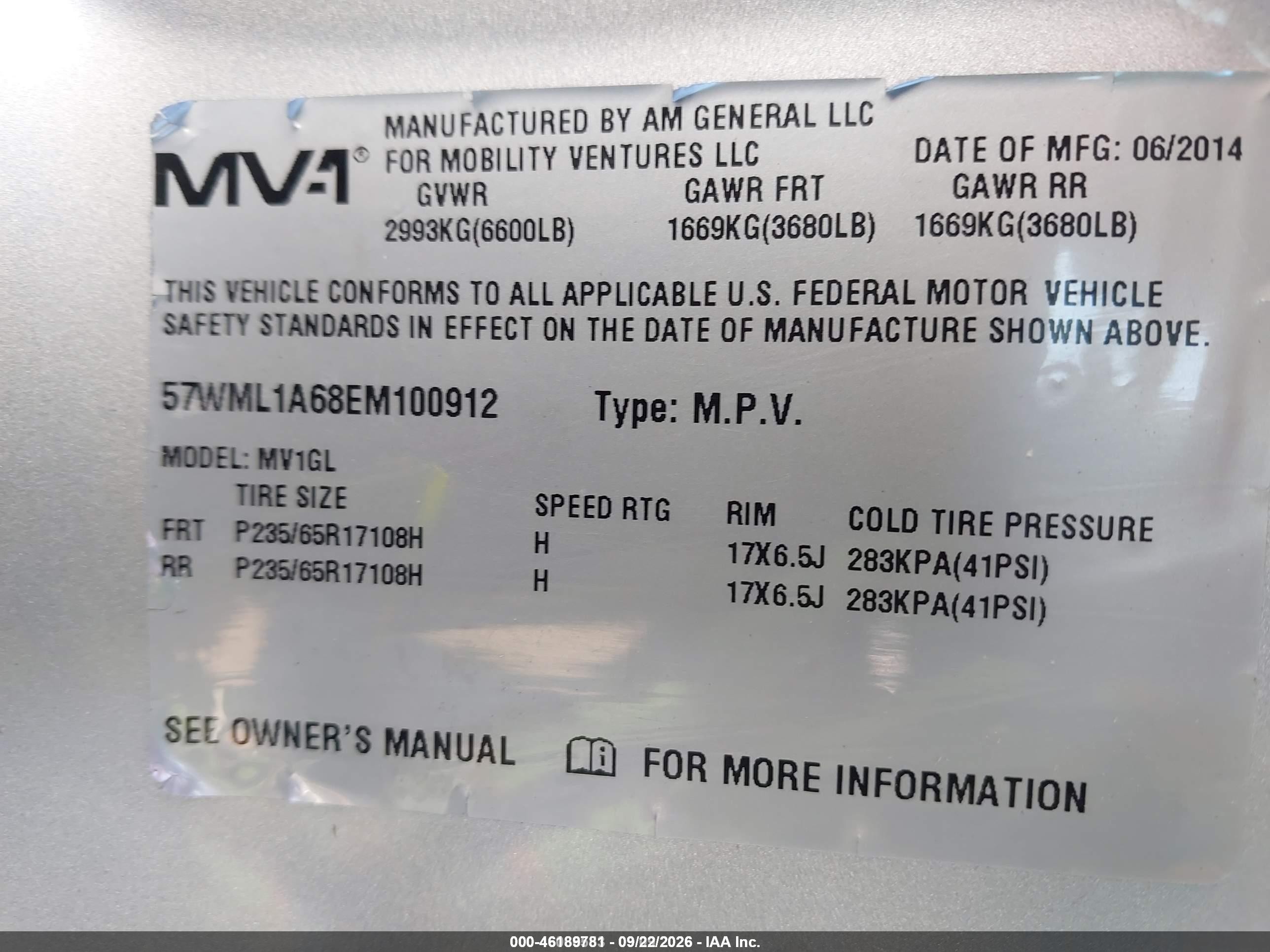 AM General MV-1 — zdjęcie 9