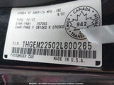 Honda Civic Lx 1HGEM22502L800265 снимка