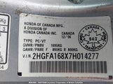 Honda Civic 2HGFA168X7H014277 снимка