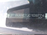 Toyota Corolla Le 2T1BURHE7JC109774 снимка