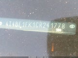 Toyota Camry Le 4T4BF1FK1CR241778 снимка