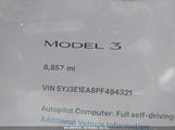 TESLA MODEL 3 REAR-WHEEL DRIVE 5YJ3E1EA8PF494321 снимка