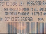 DODGE RAM 1500 ST 3B7HC13Z91G****** снимка