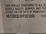 CHEVROLET MALIBU 2LT 1G11D5SL8FF261095 снимка